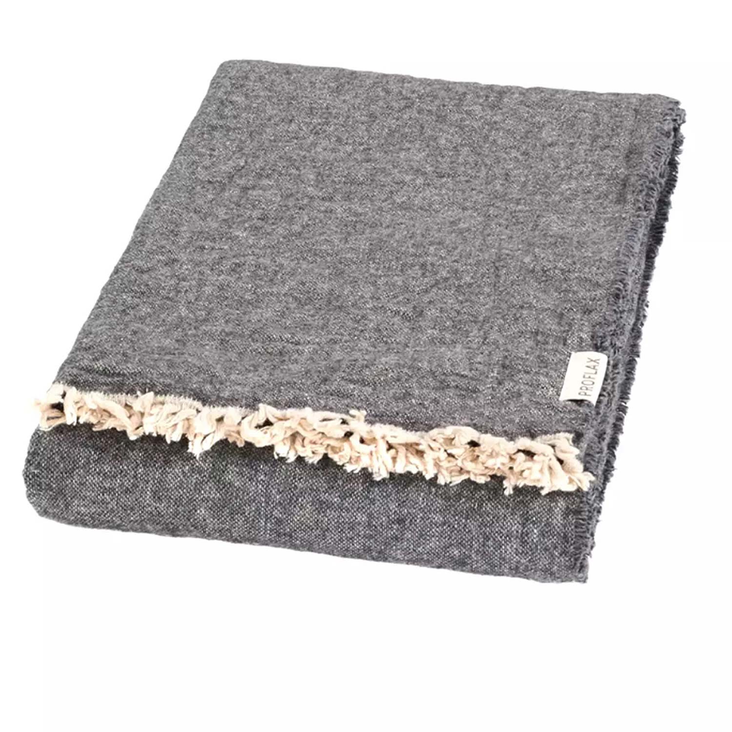 Proflax - Italien Wool Mix Decke 130 x 200 cm graphit