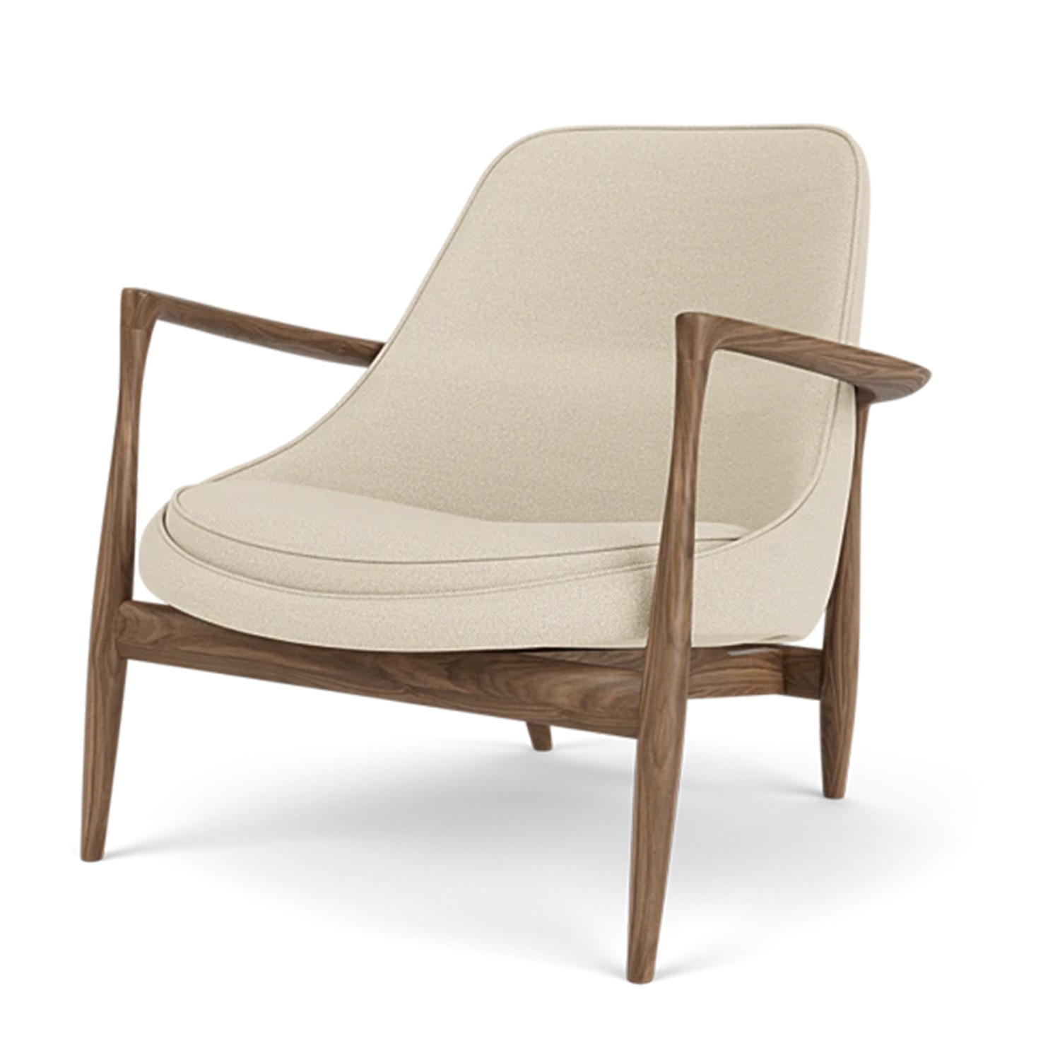 Audo - Elizabeth Loungesessel Walnut/beige