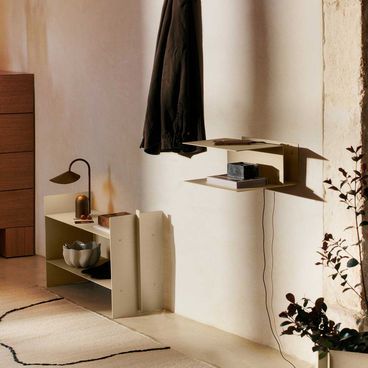 Ferm Living - Lager Niedrigregal Aluminium