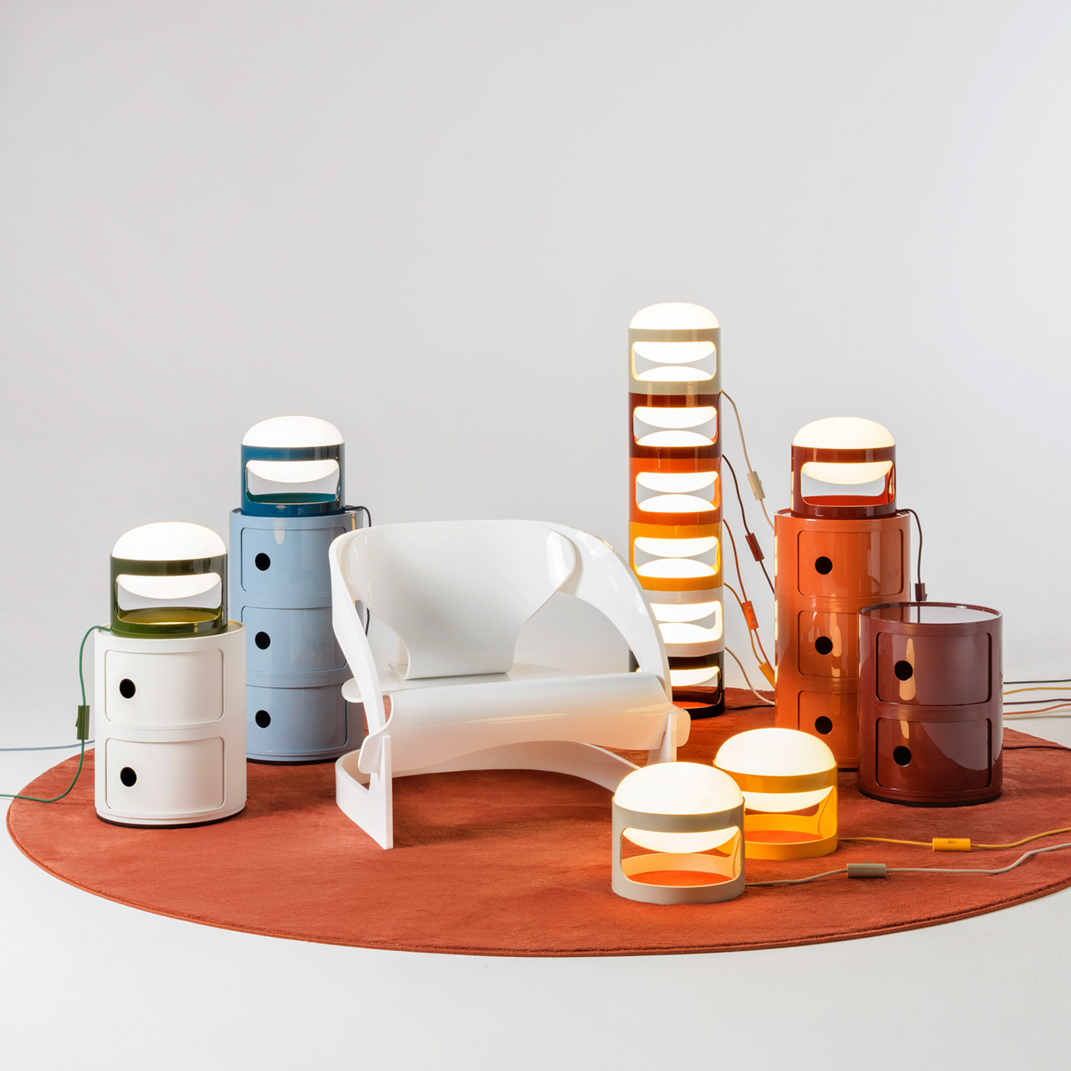 Kartell - KD28 Tischleuchte petrol