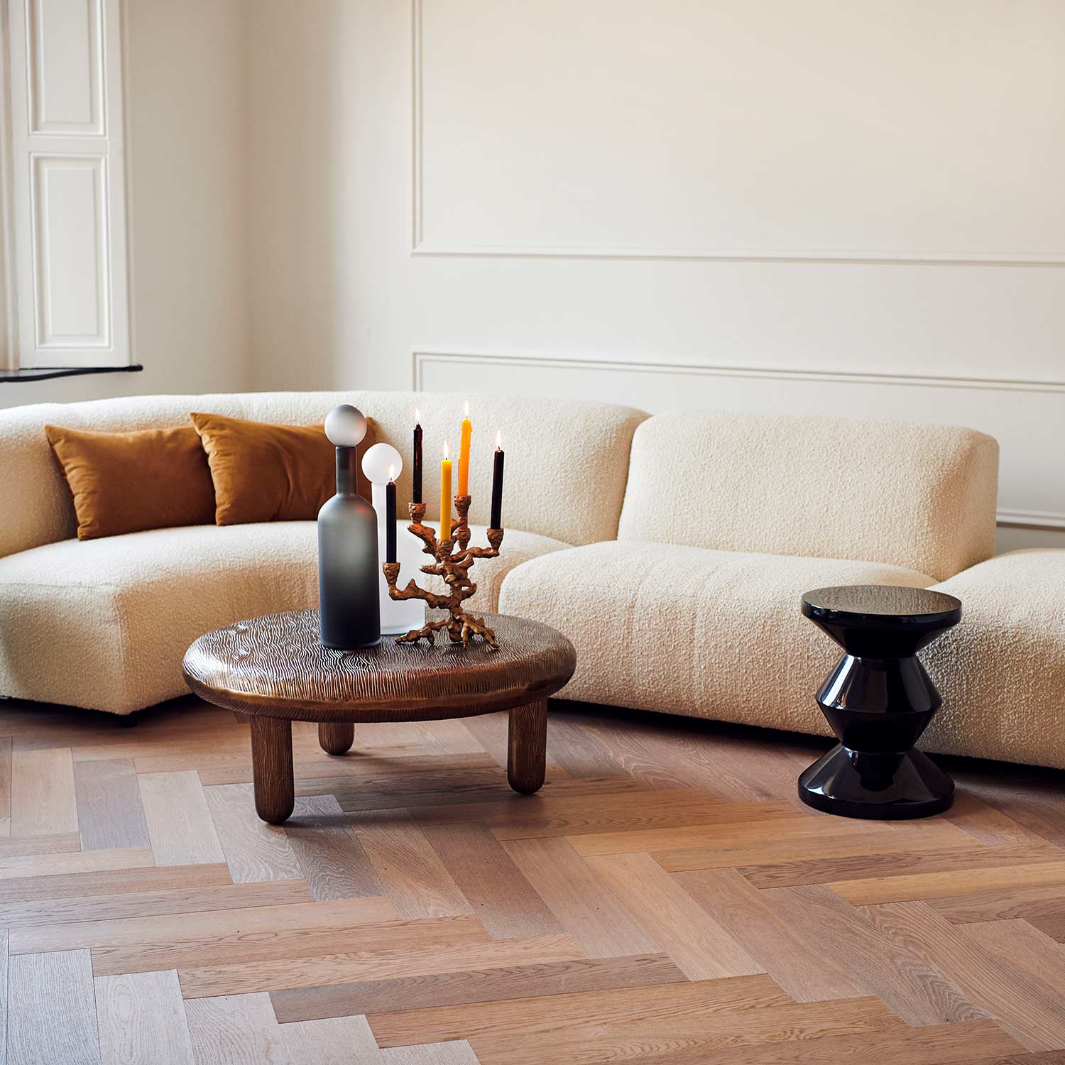 pols potten tam tam hocker schwarz wohnzimmer 97845