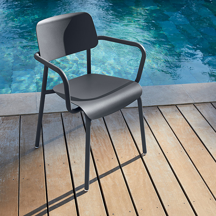 fermob studio gartensessel gewittergrau outdoor 100018