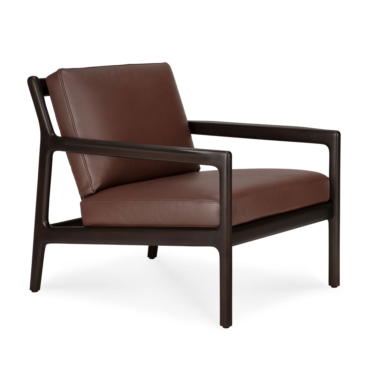 Ethnicraft - Jack Loungesessel Indoor burgund Leder