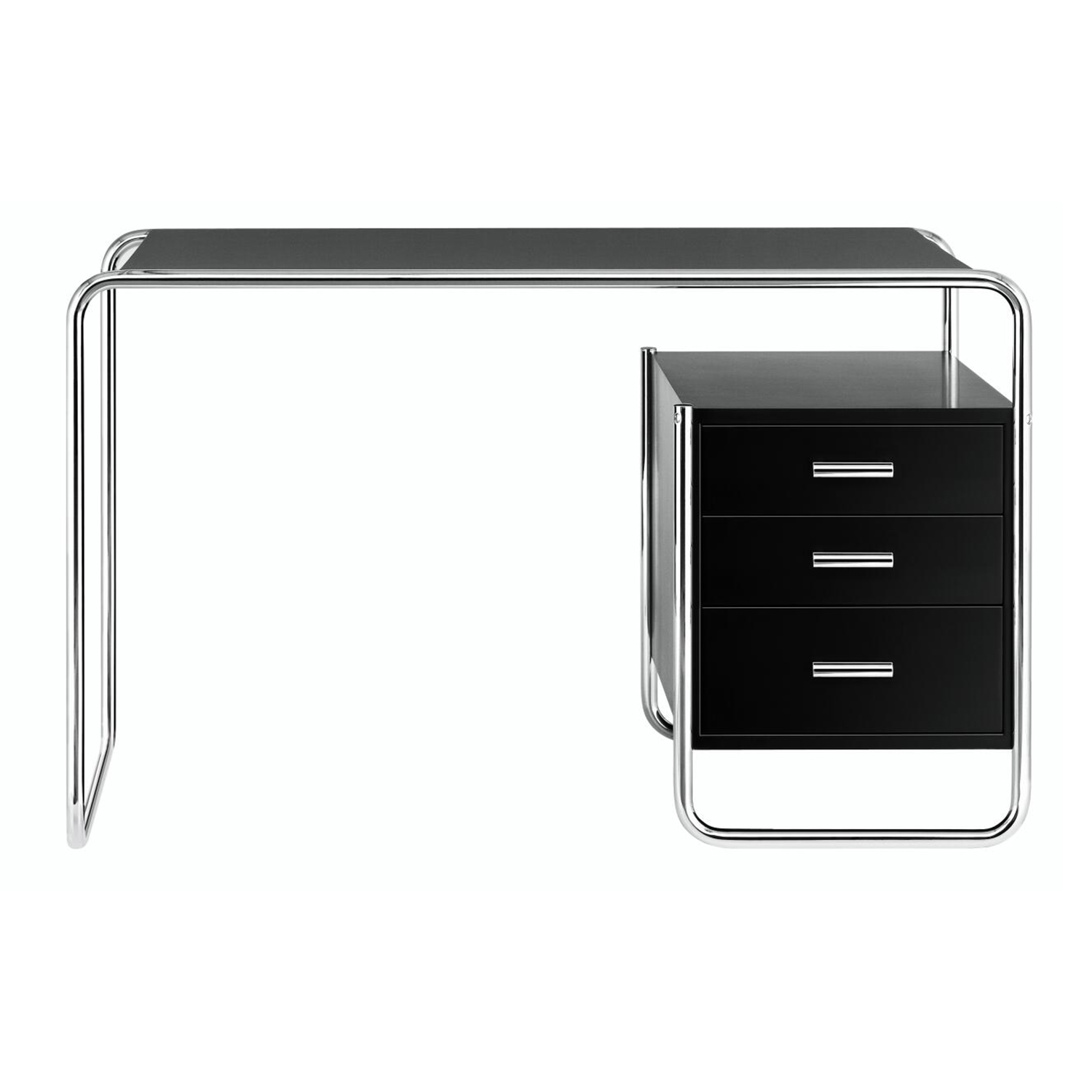 Thonet - S285/2 Schreibtisch chrom / Esche gebeizt TP29