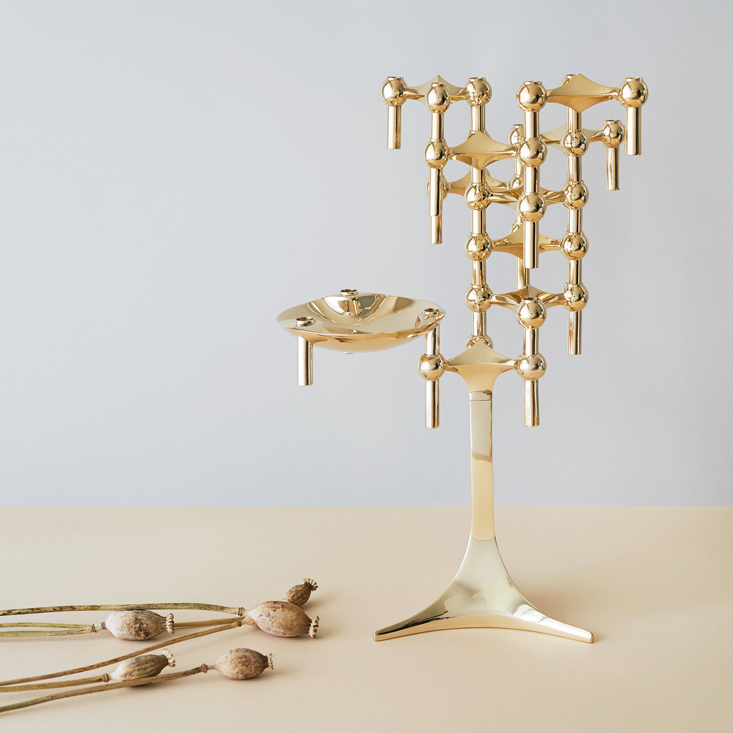 stoff nagel standfuss brass kerzenhalter schale 78135