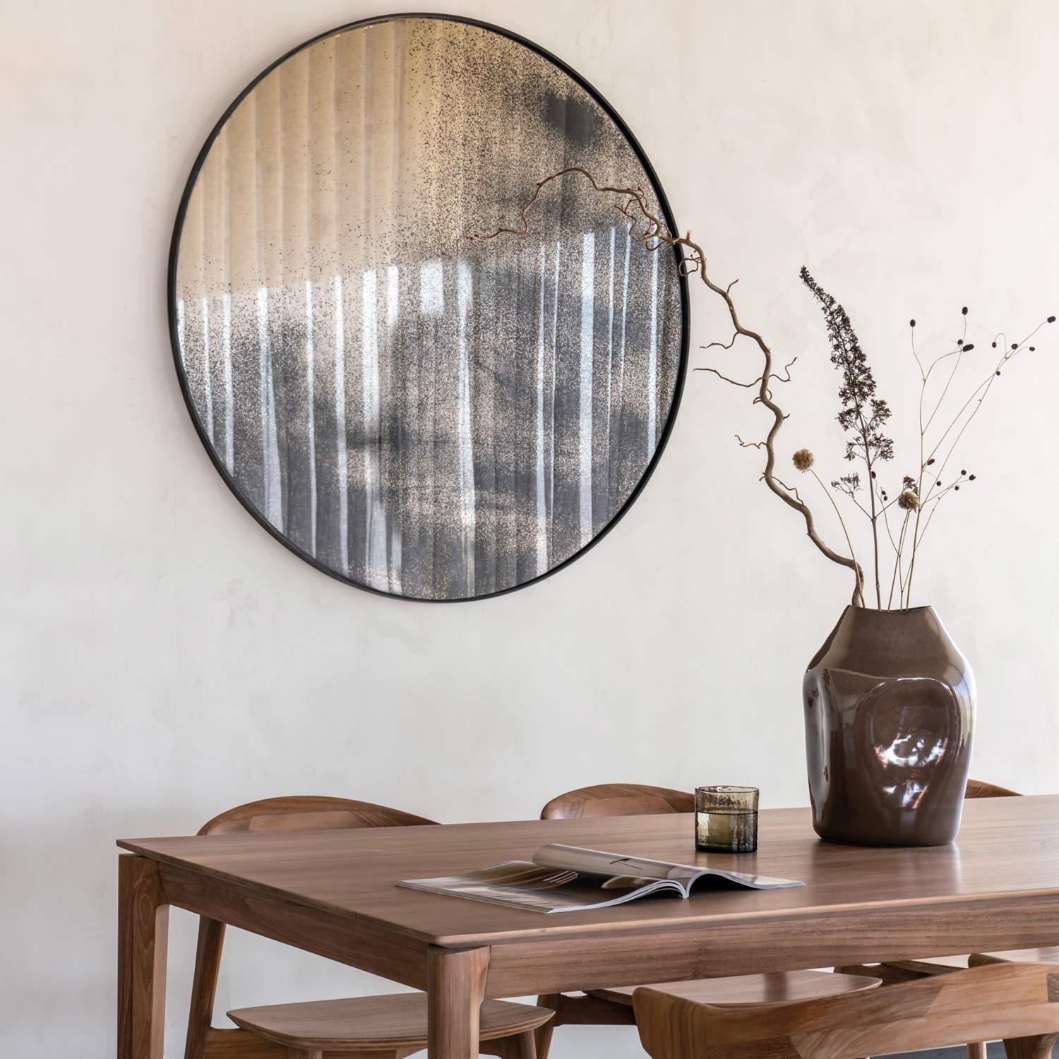 ethnicraft aged spiegel rund clear ambiente 84606