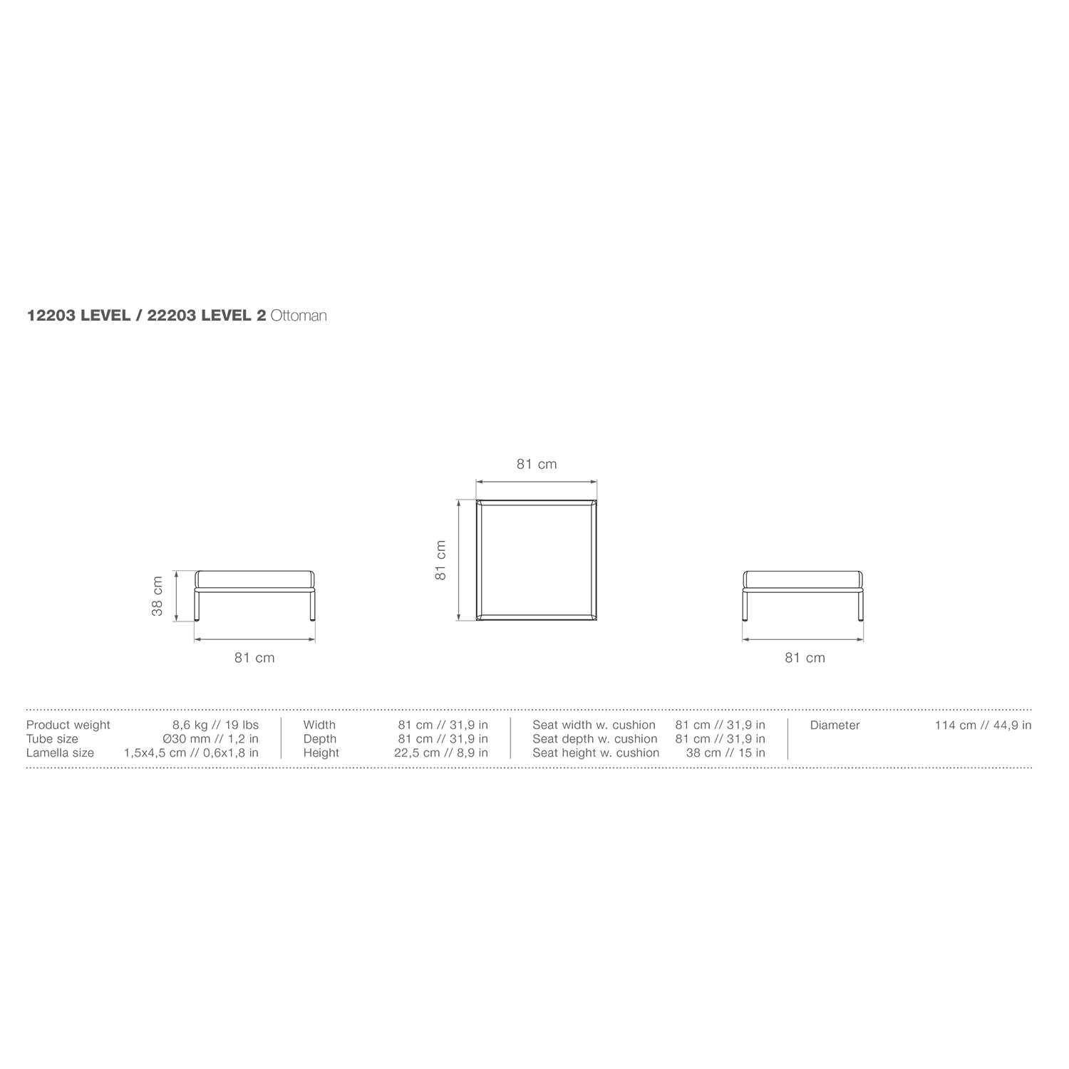 houe level ottoman ash abmessungen 93222