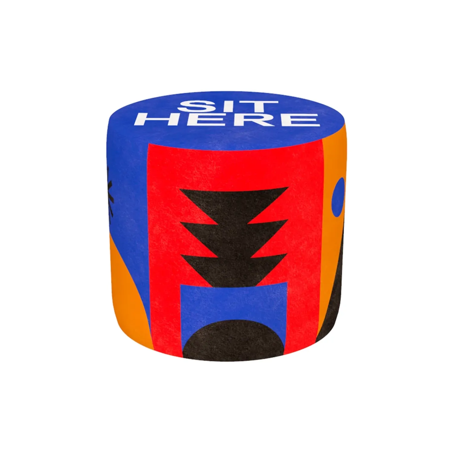 Qeeboo - Oggian Sit Here Pouf blue denim S