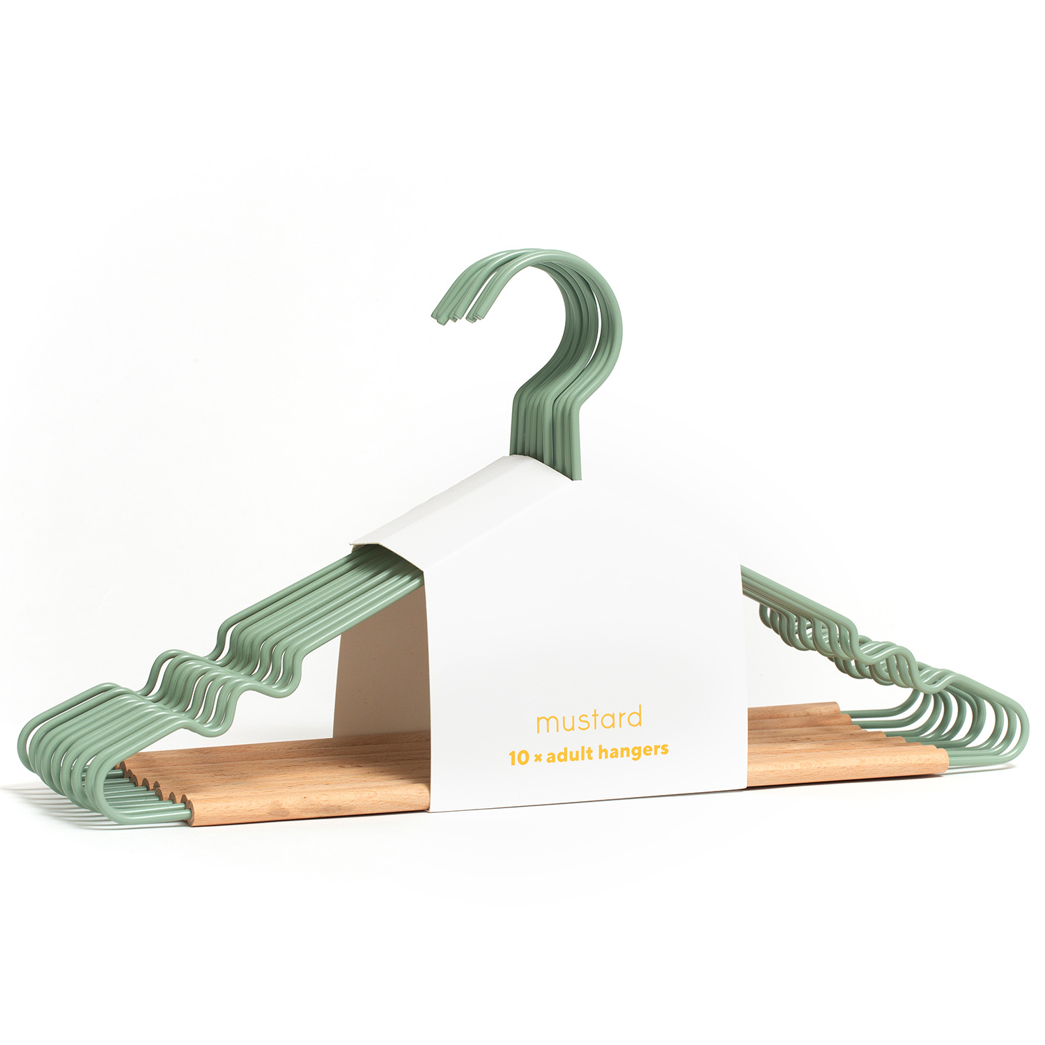 mustard made adult top hangers kleiderbuegel sage 96478