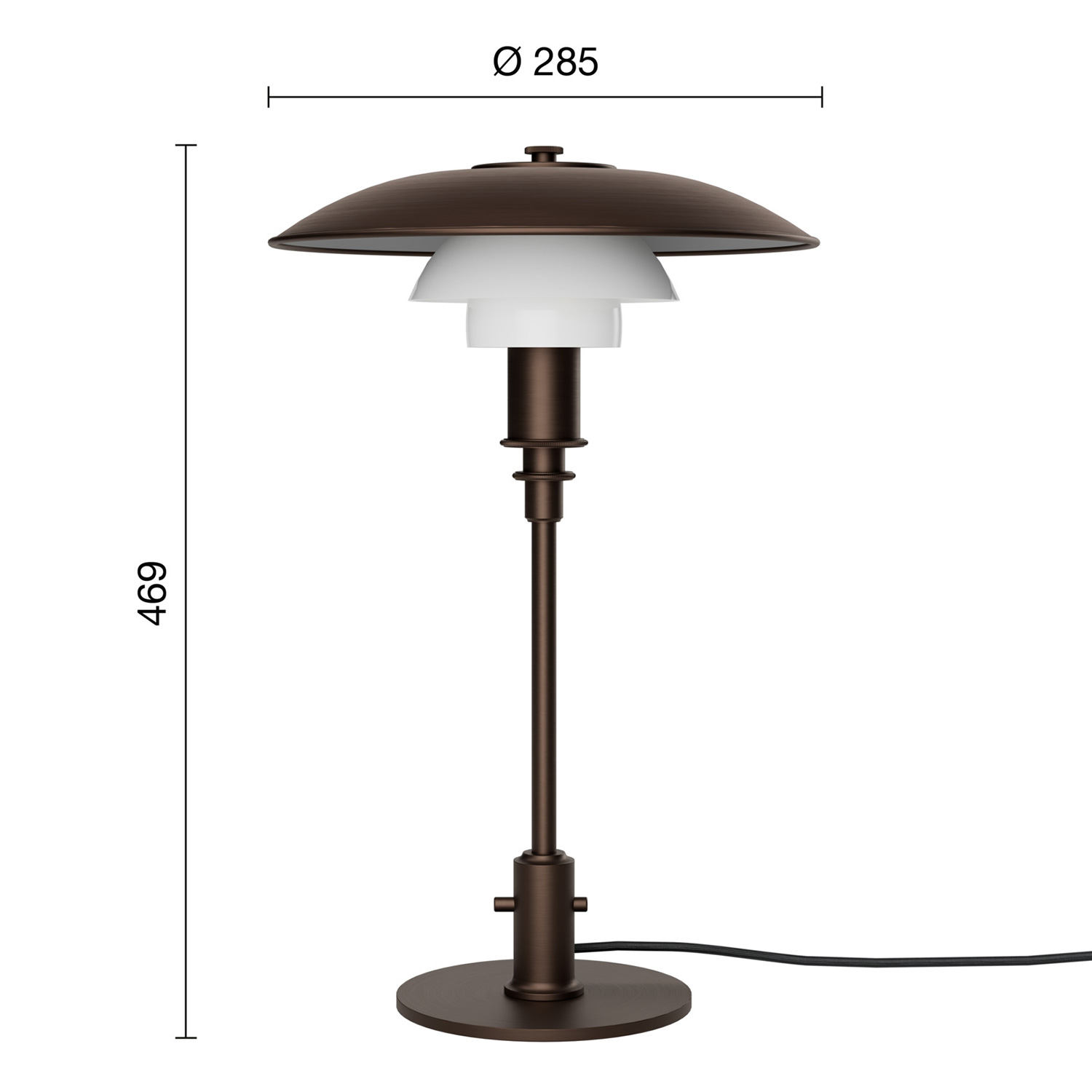 Louis Poulsen - PH 3/2 Tischleuchte hochglanz verchromt