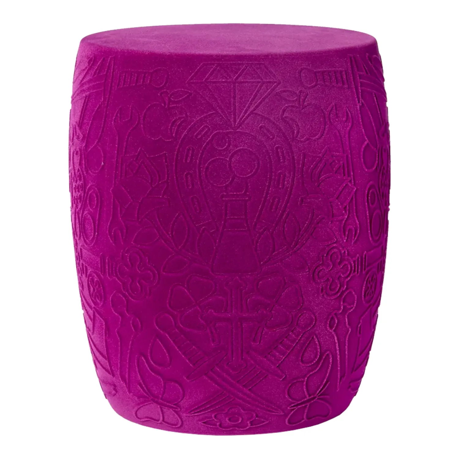 Qeeboo - Mexico Hocker Beistelltisch Velvet Finish violett