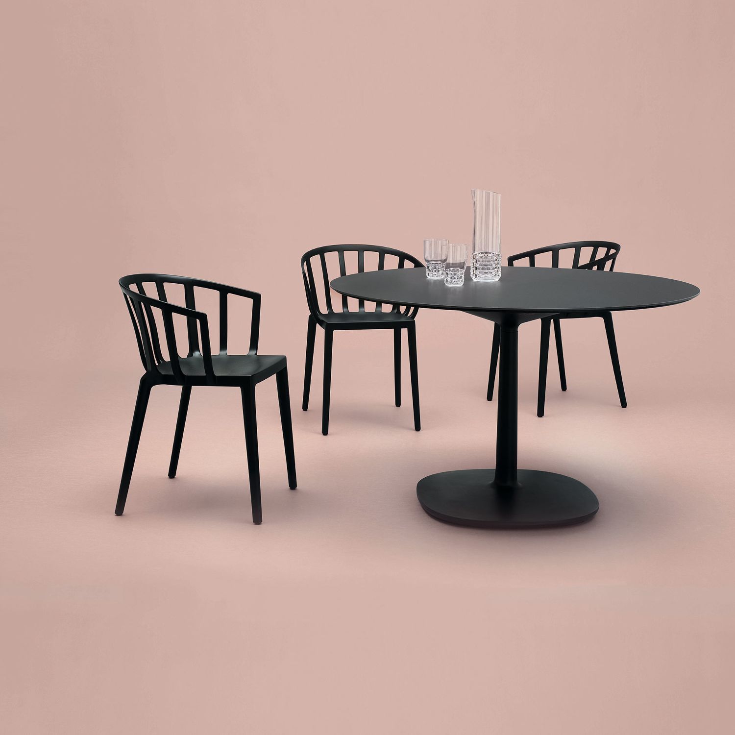 Kartell - Venice Mat Stuhl blau matt