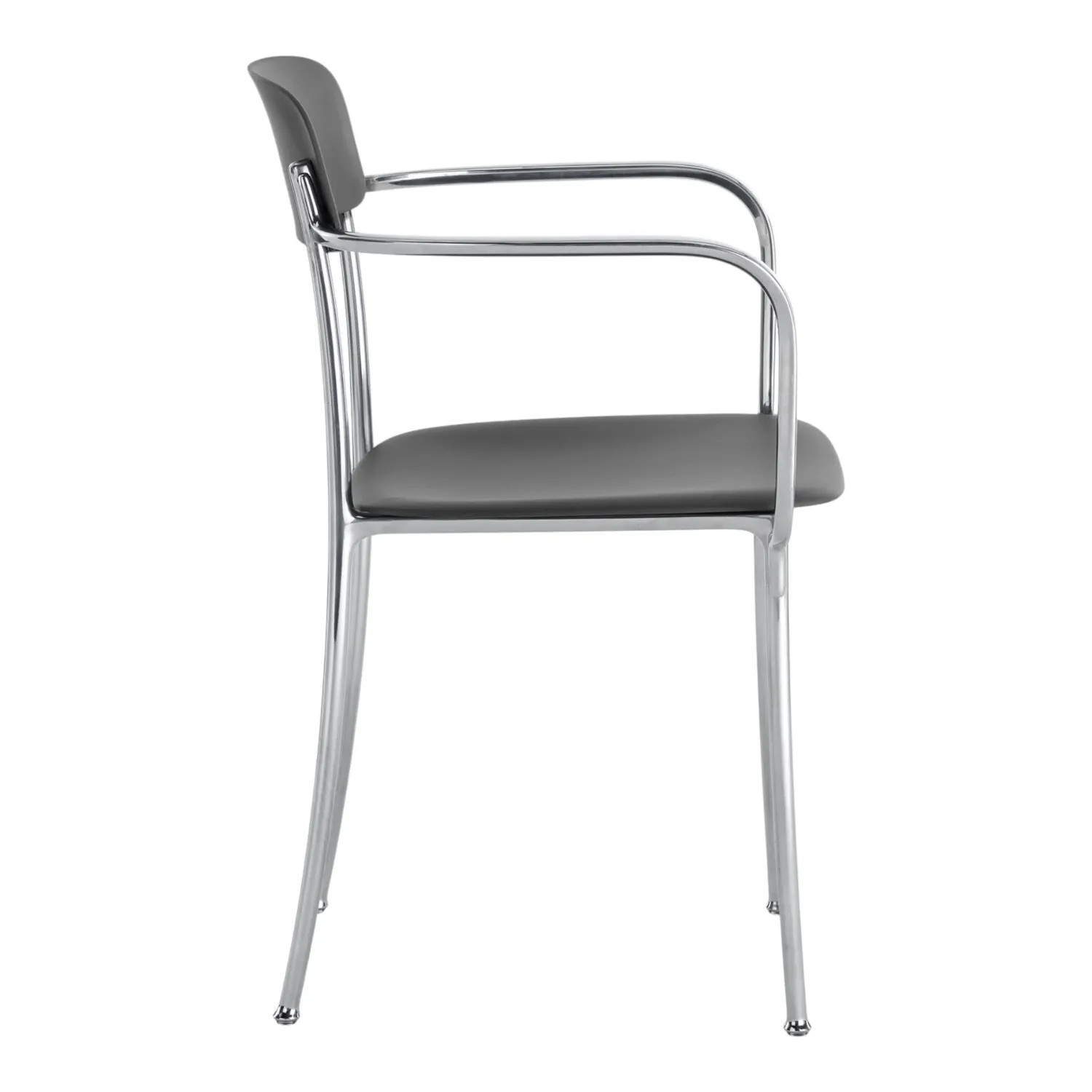 Kartell - Savoia Kleiner Sessel Aluminiumgestell anthrazit