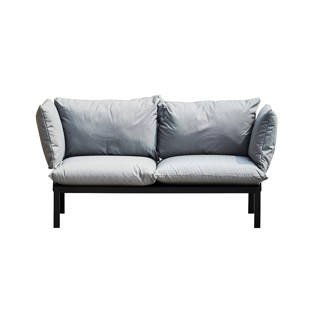 fiam domino lounge outdoor sofa schwarz graphit 80789