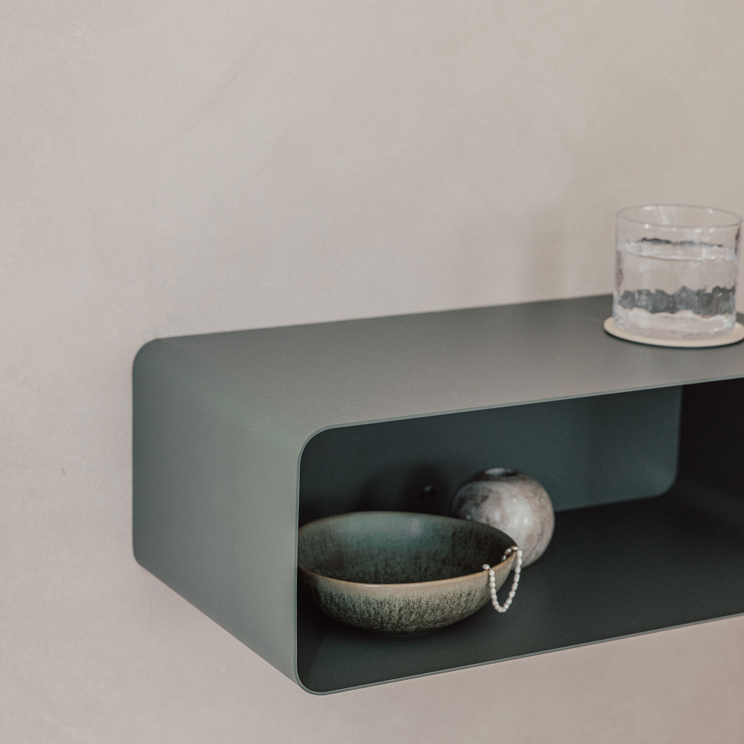 Metallbude - Nelio Nachttisch weiß