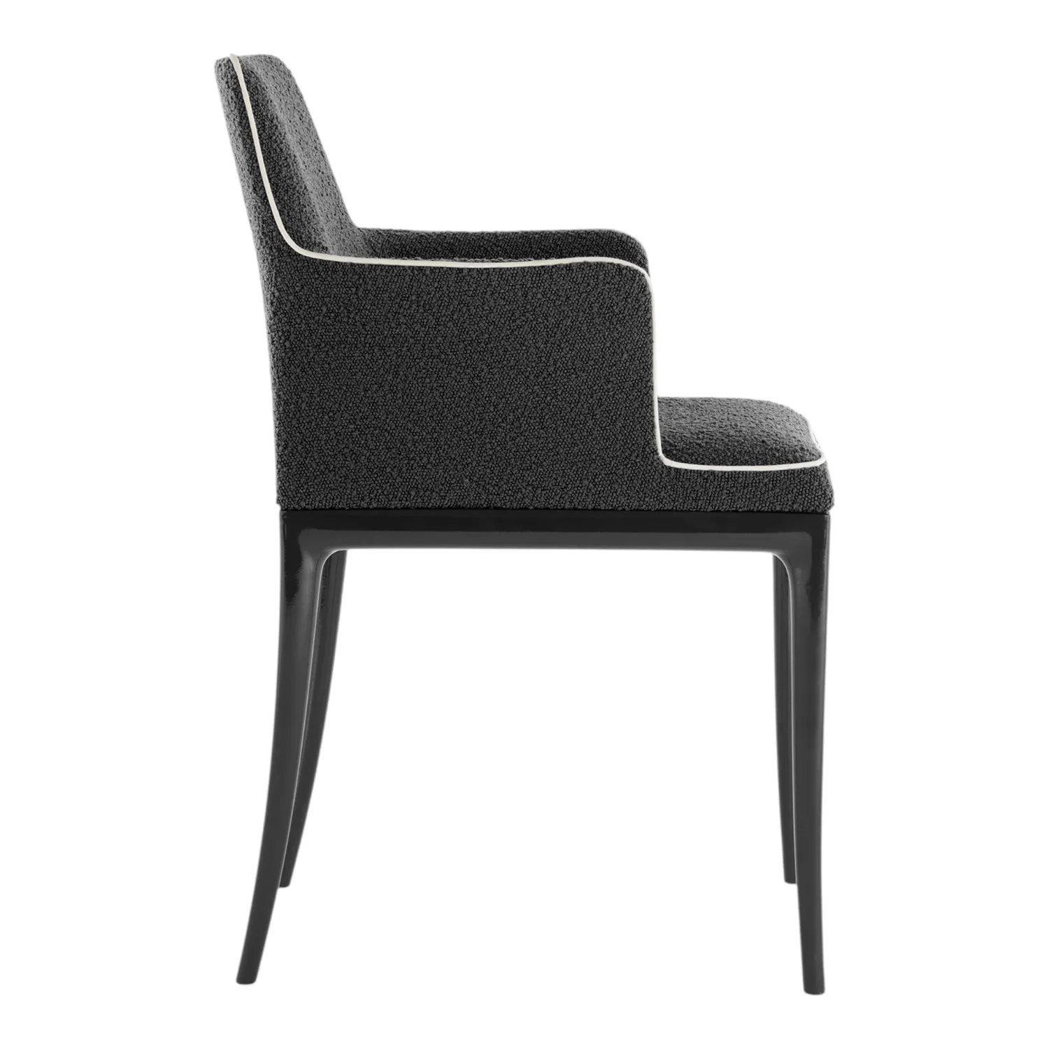 Kartell - Lillybet Kleiner Sessel Bouclè schwarz/weiß/grau