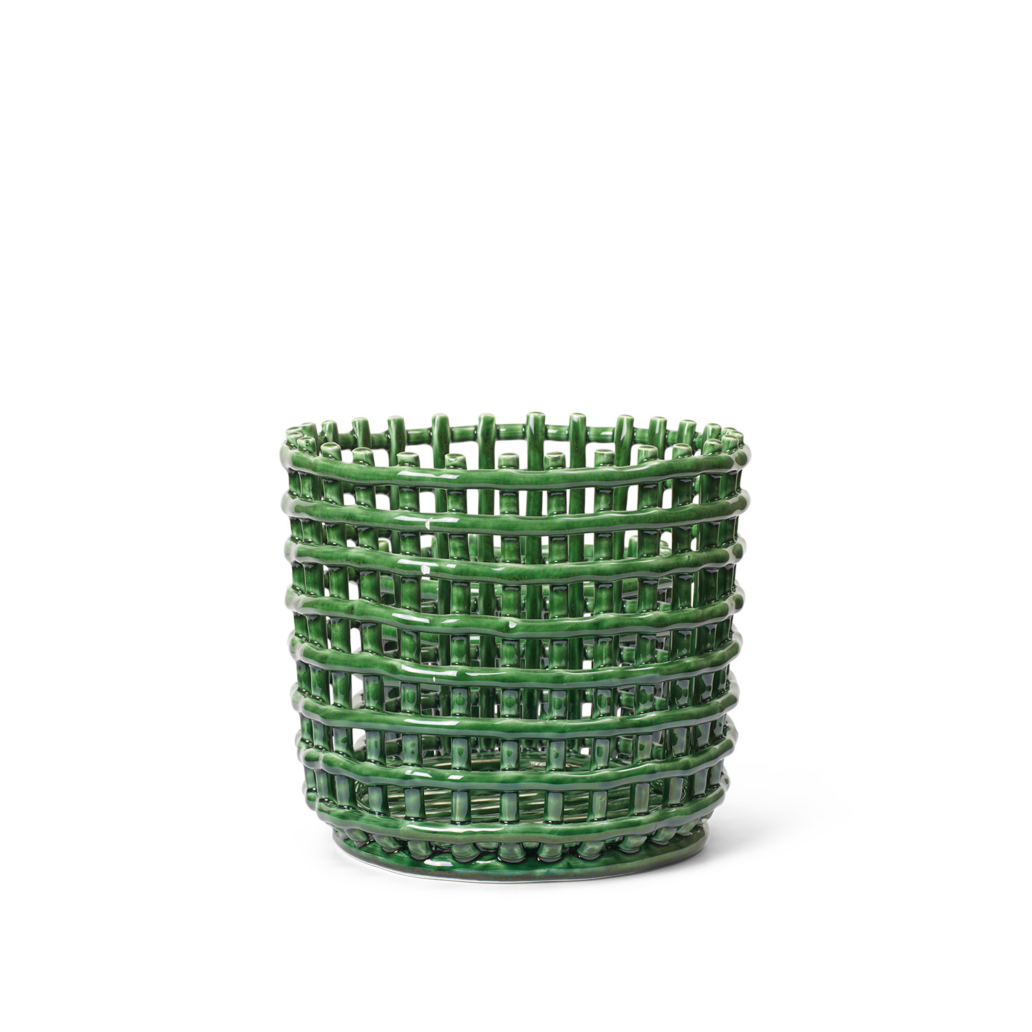 fermLIVING Ceramic Basket emerald green large 1104268938 101116