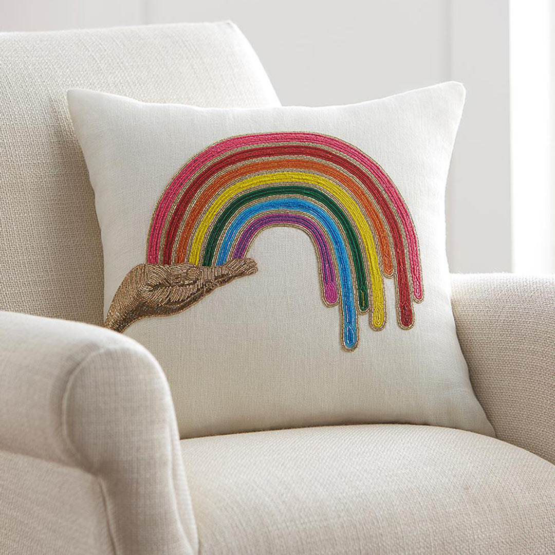 jonathan adler rainbow beaded kissen 62779