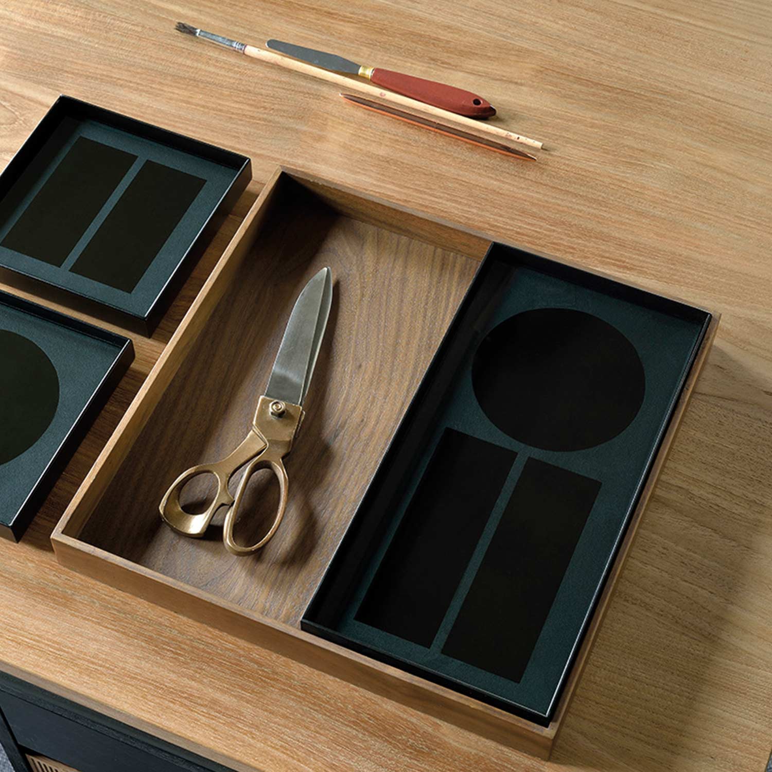 ethnicraft schreibtisch butler charcoal ambiente 84636