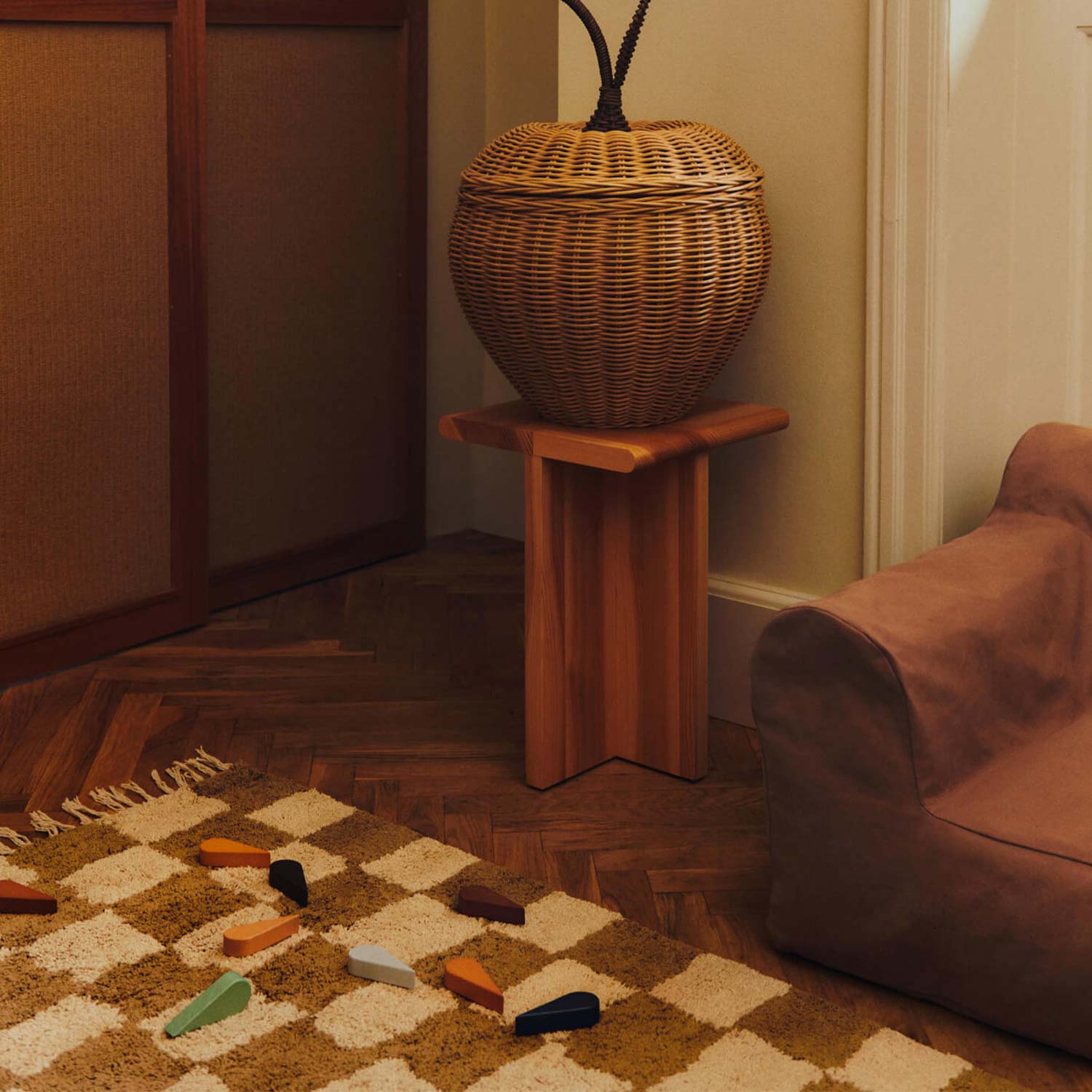 Ferm Living - Billow Knautschsack tan