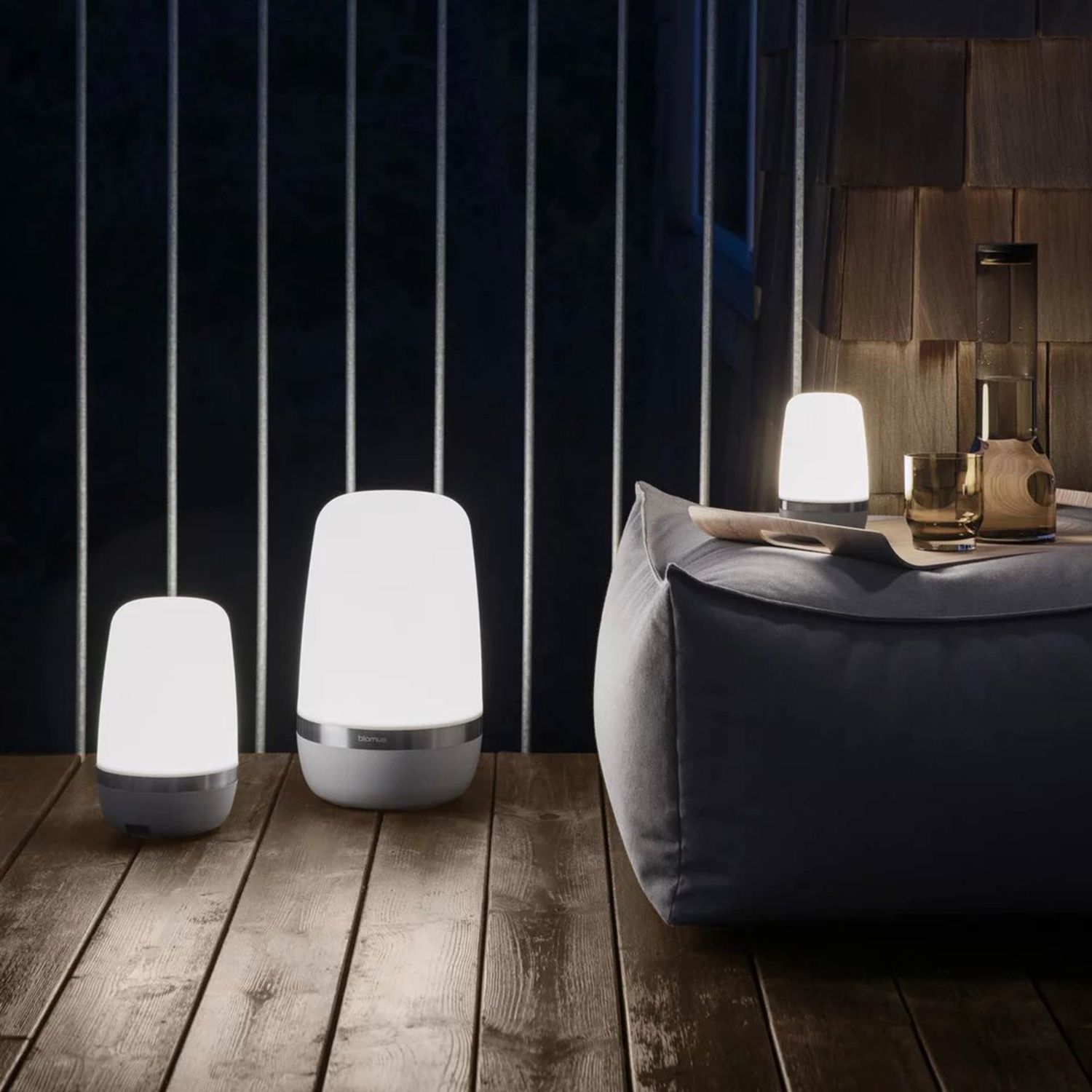 blomus - SPIRIT LED Outdoor Leuchte L warm gray