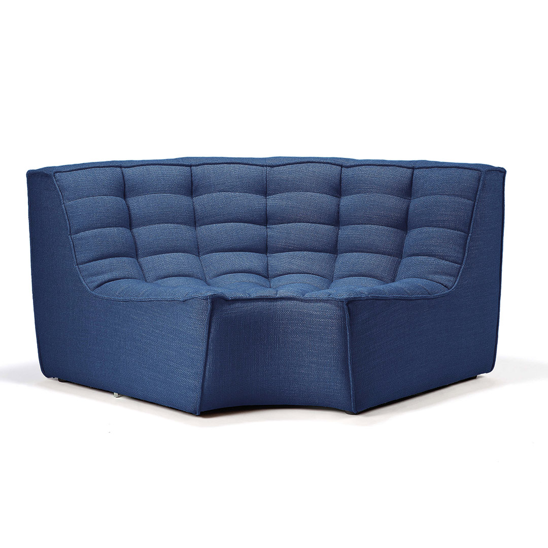 ethnicraft n701 sofa blau rundes eckteil 84027