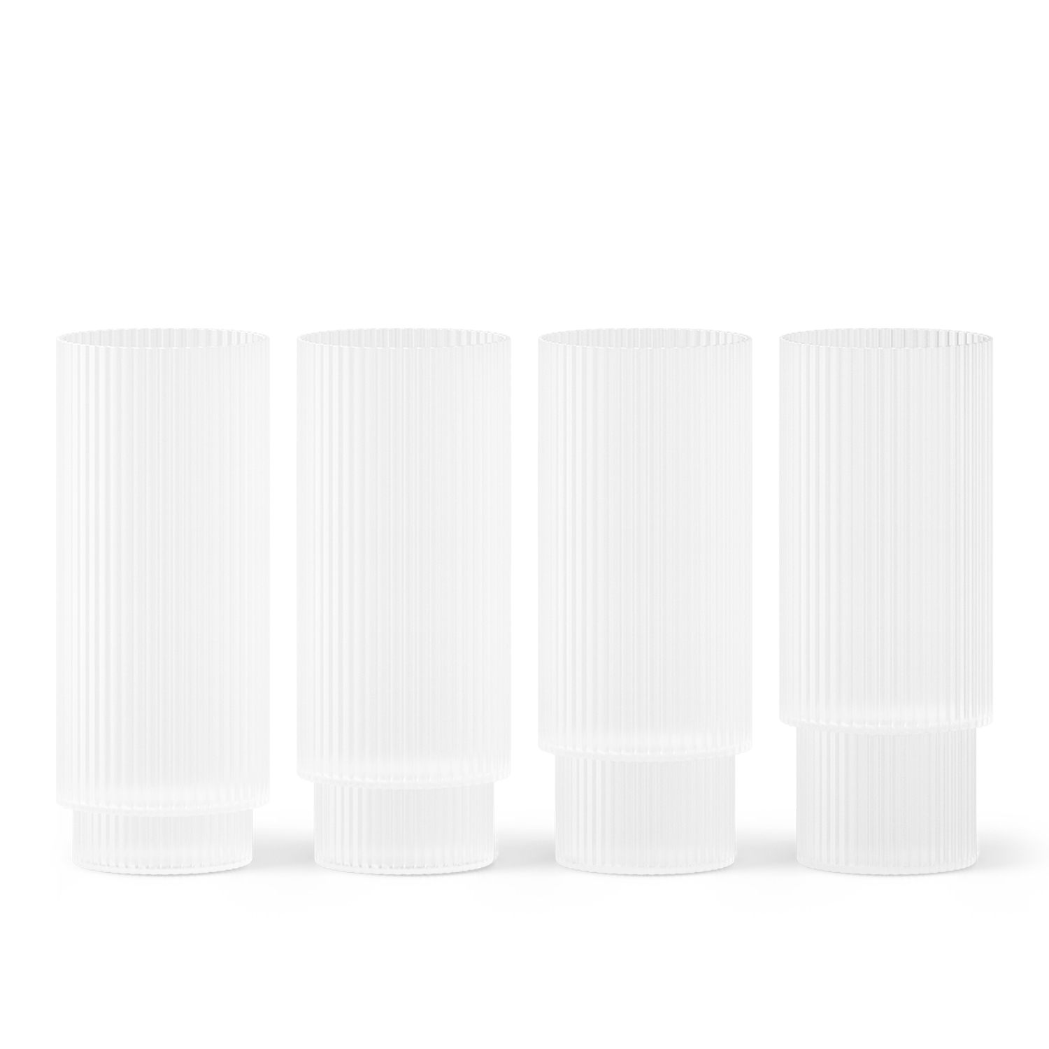 fermLIVING Ripple Longdrink Glaeser SetOf4 matt 1104269323 101518