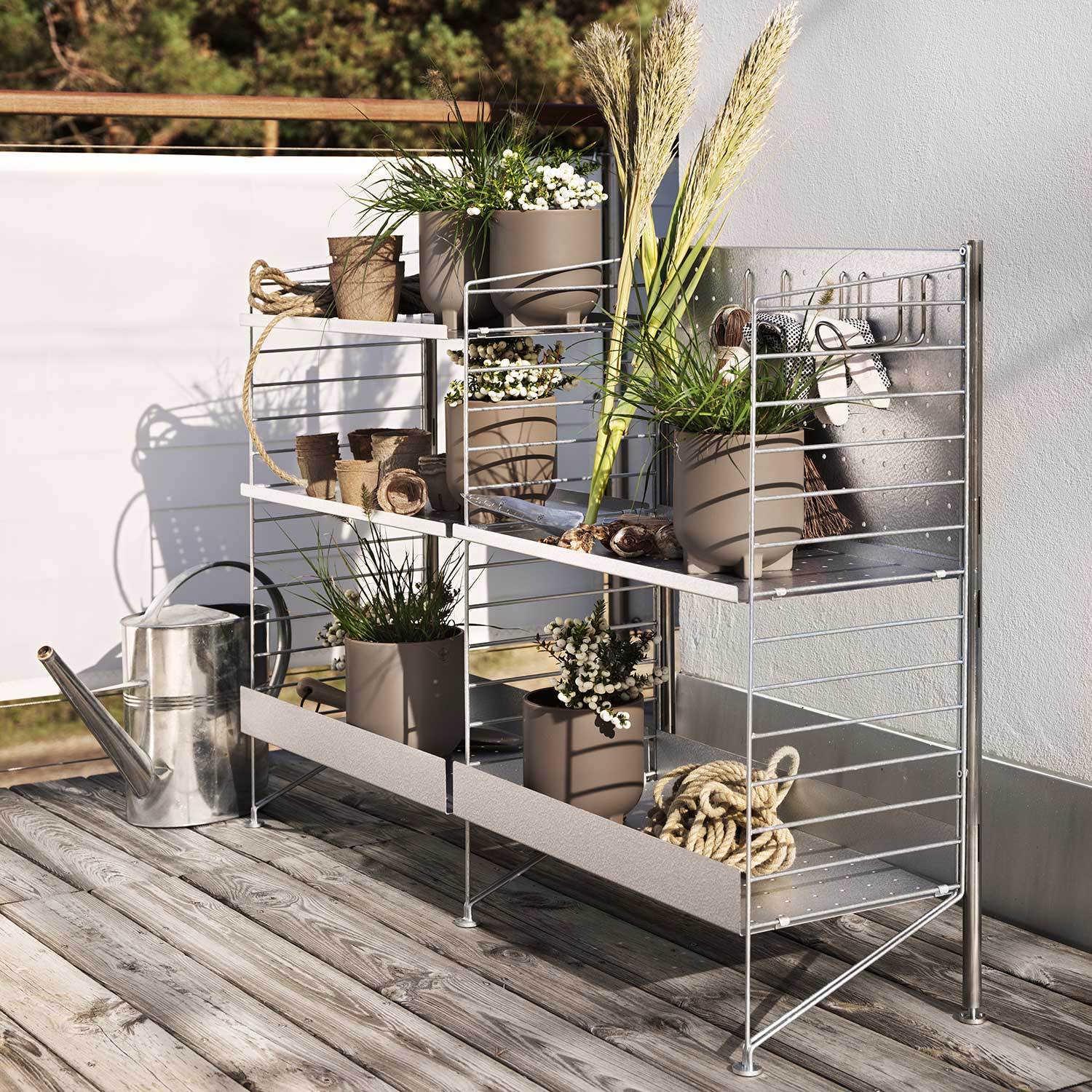 outdoor galvanized terrasse string regal 67996