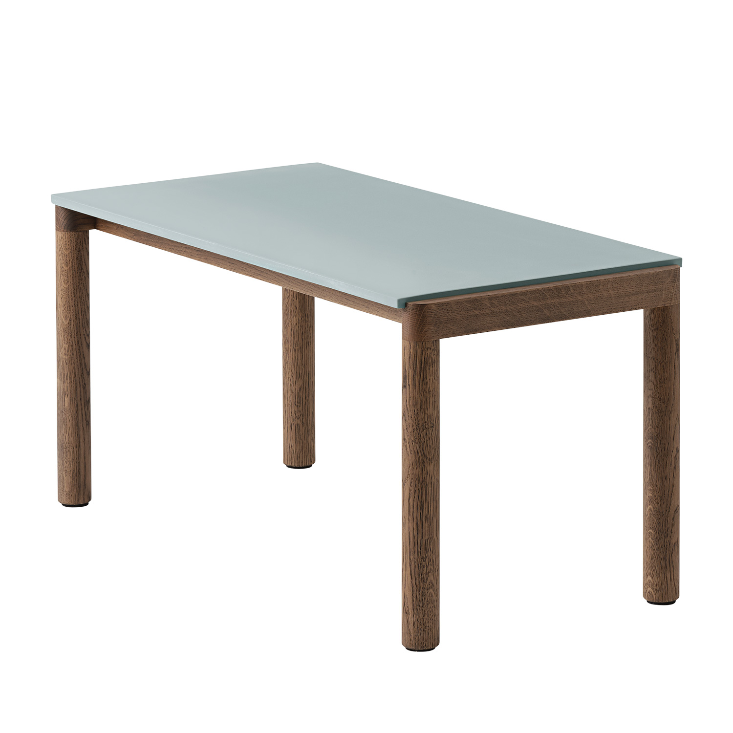 muuto couple coffee table 40x84x40 eiche dunkel pale blue glatt 89469