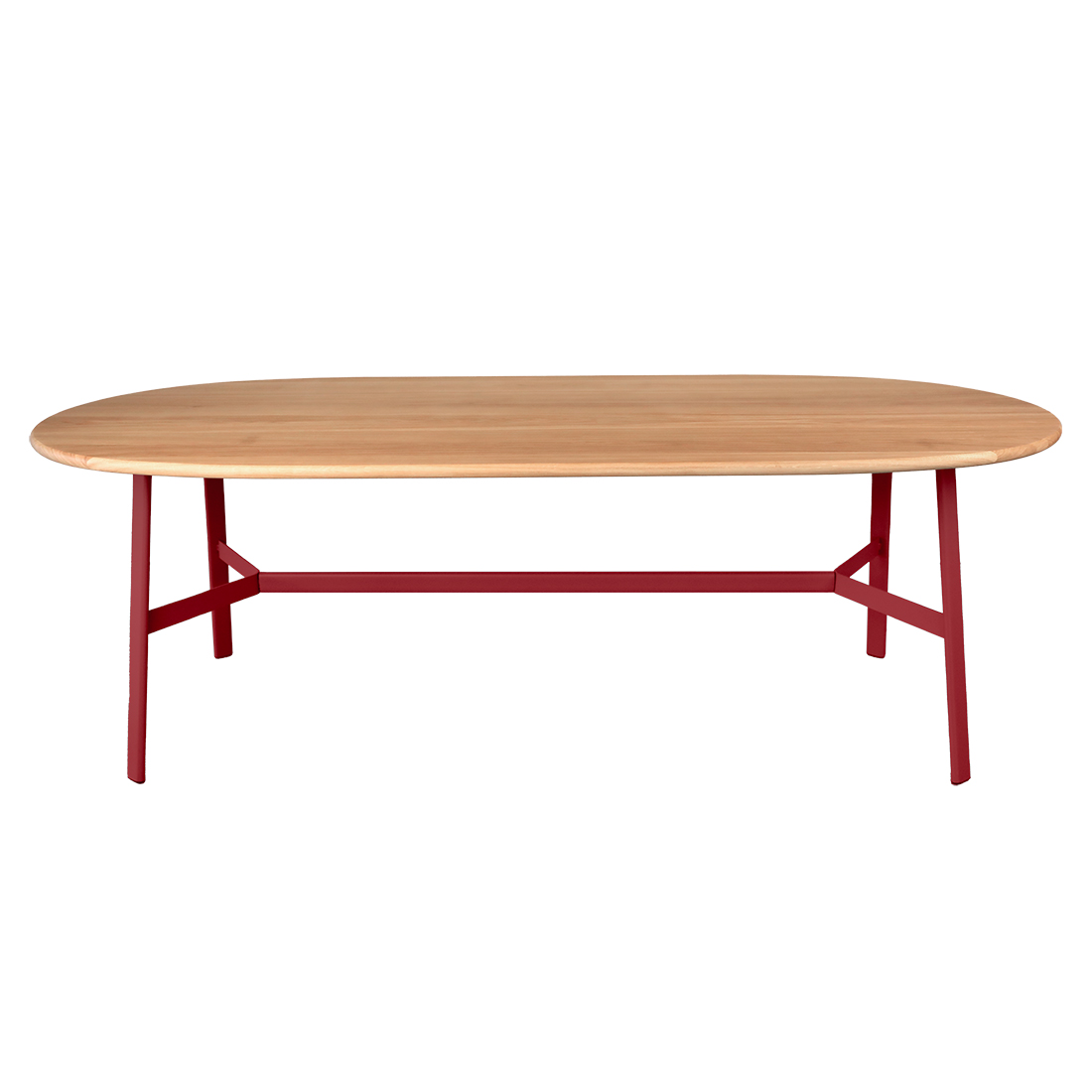 Fermob - So'O Ovaler Tisch Eiche 220x95 cm chili