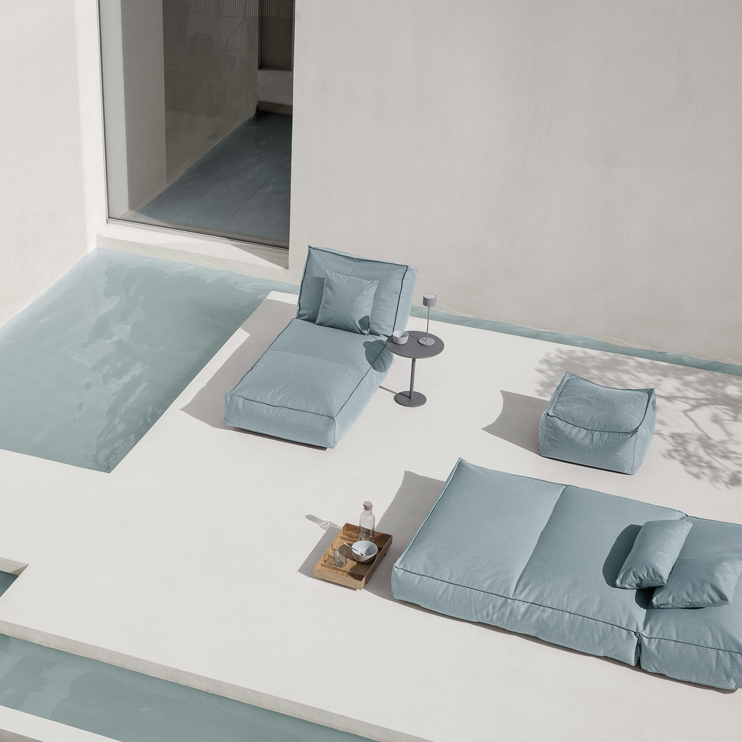 Ferm living farol led tischleuchte warmes grau pool 82161