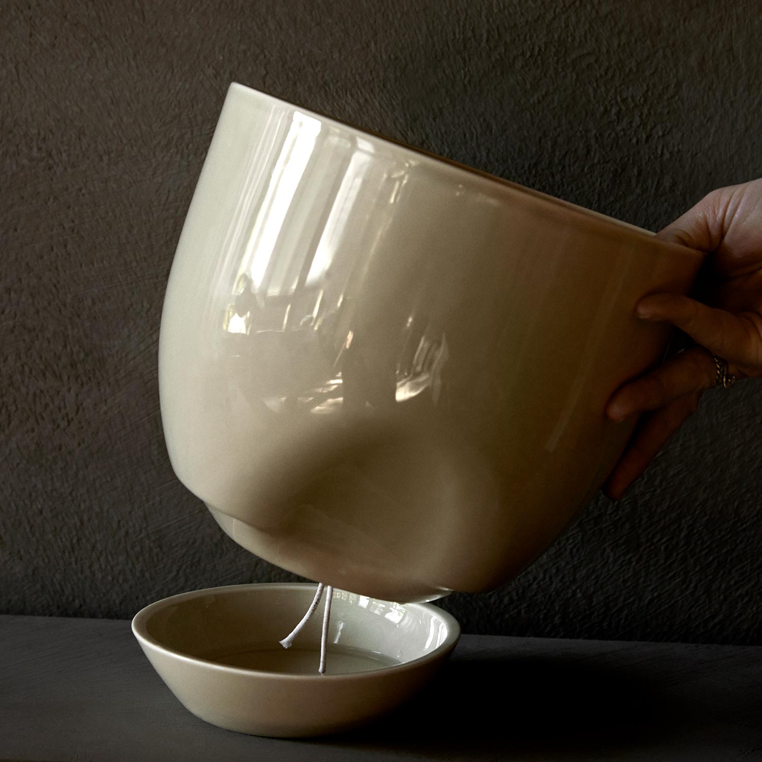 menu hydrous blumentopf aschgrau gross docht 92978