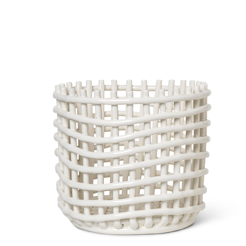 fermliving ceramicbasket offwhite large 54601