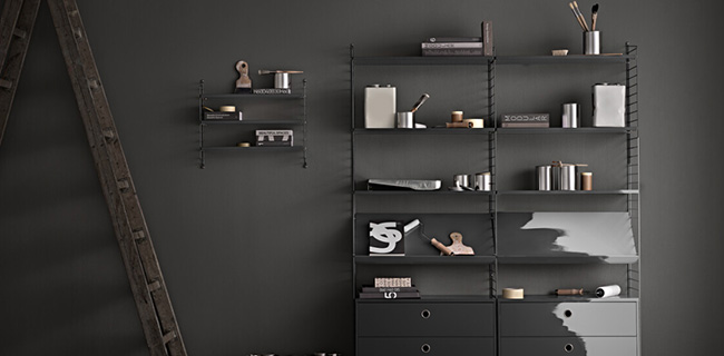 String Regal in anthrazit