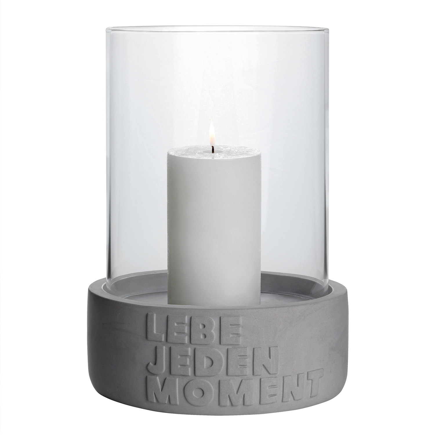 raeder design betonwindlicht lebe jeden moment freisteller 88393