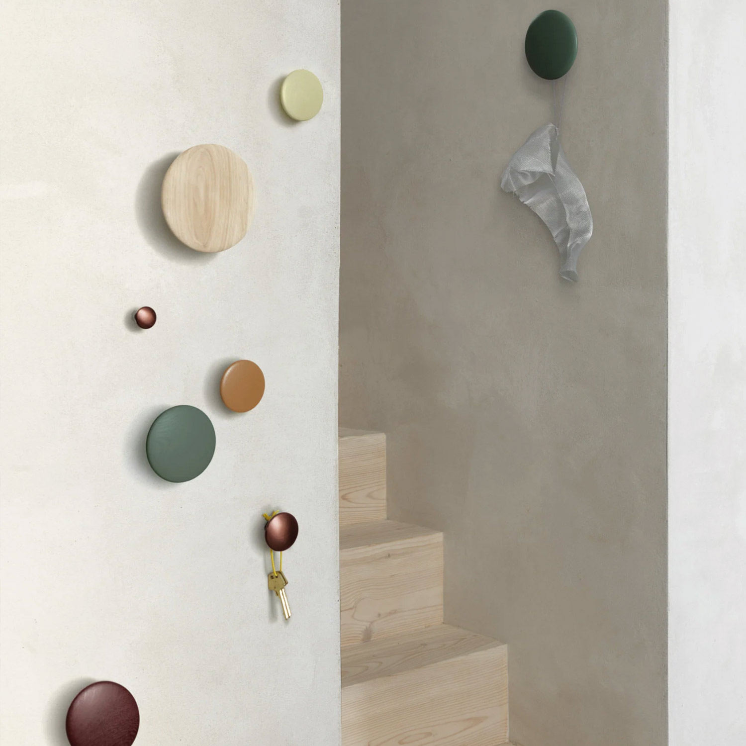 muuto the dots wood 65 wandhaken wanddeko 85956