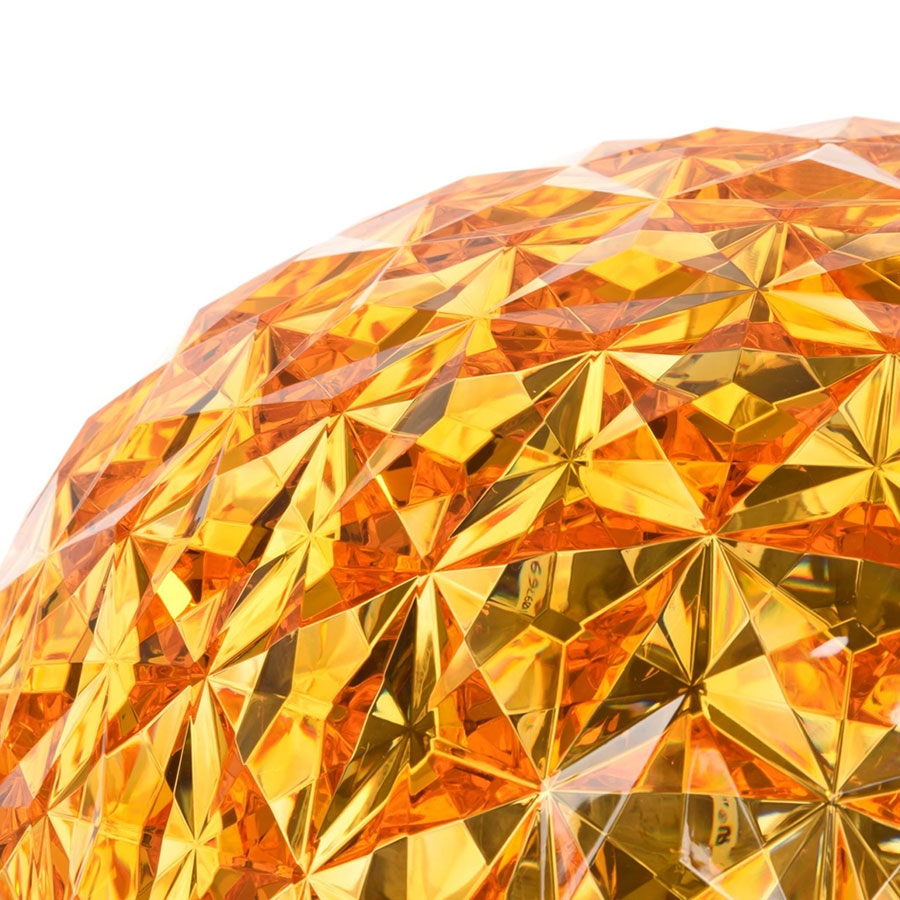 kartell planet tischlampe gelb detail 102671