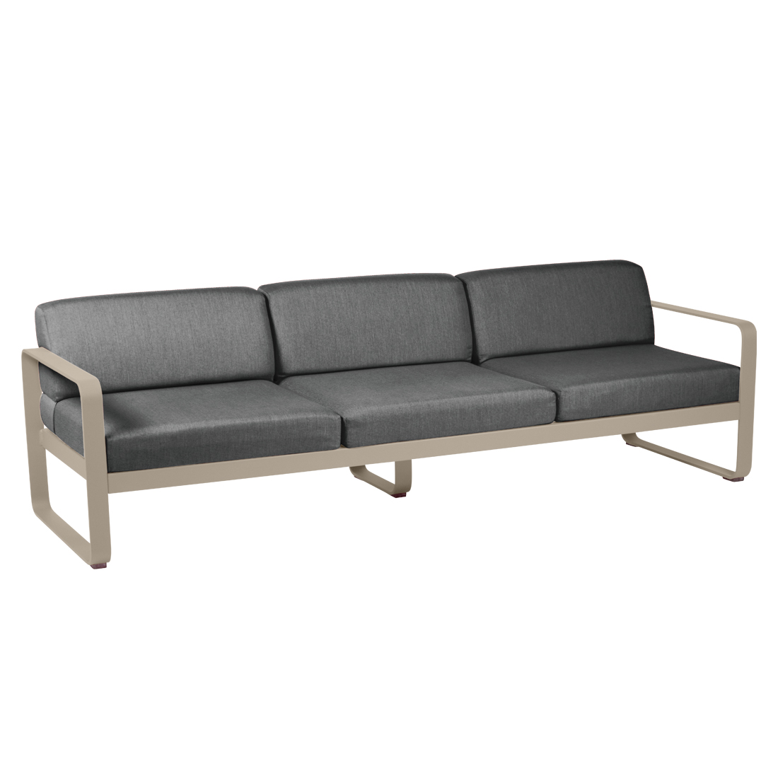 fermob bellevie sofa 3 muskat graphitgrau 66002
