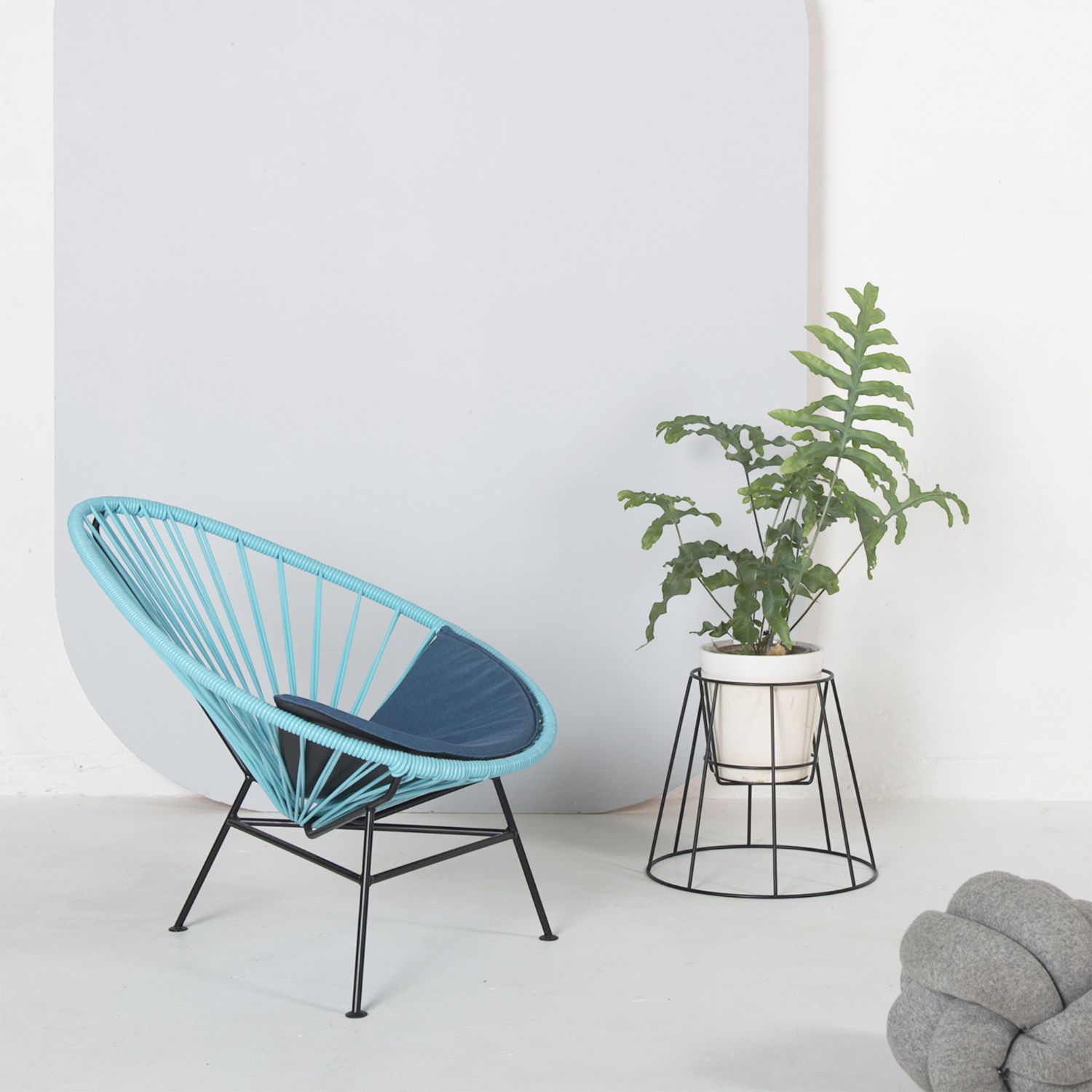 OK Design - Acapulco Mini Sitzkissen petrolblau