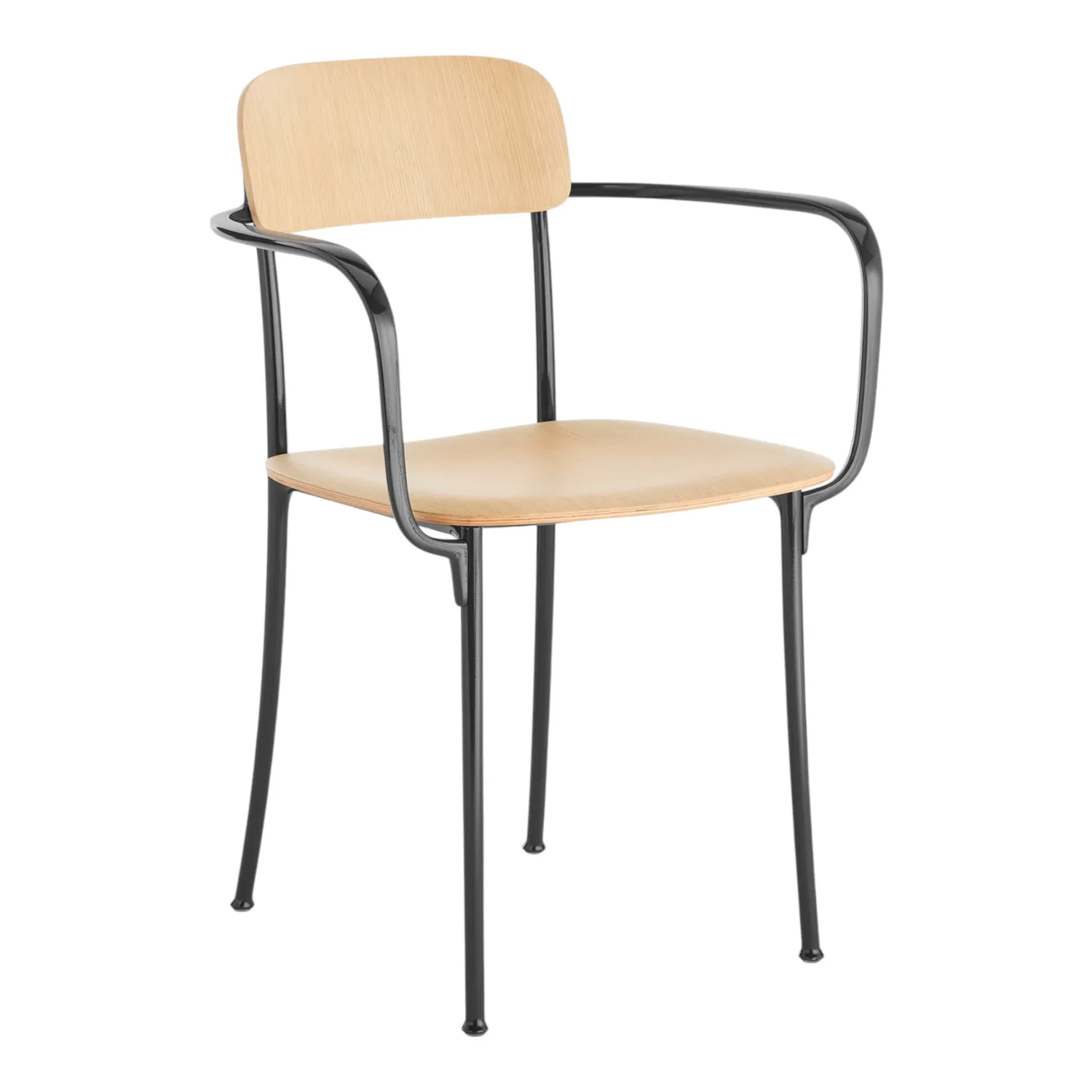 Kartell - Savoia Kleiner Holzsessel Eiche hell/anthrazit