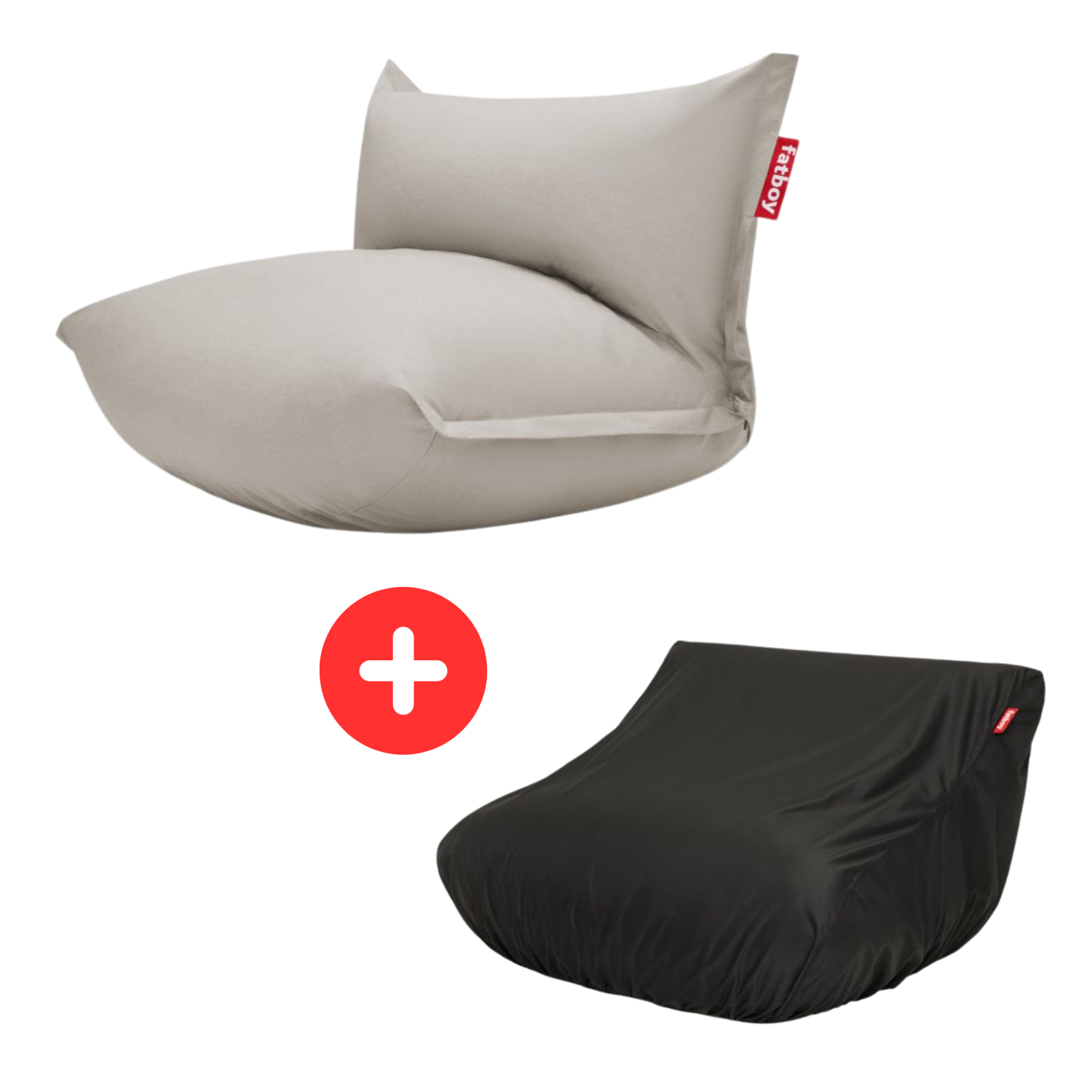 Fatboy - The BonBaron Outdoor Sessel grey taupe + Überzug