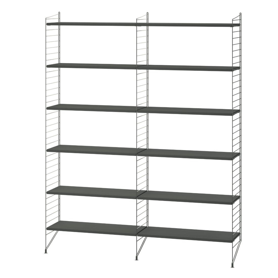 String Furniture - Regal Konfig. L1 dunkelgrau / dunkelgrau