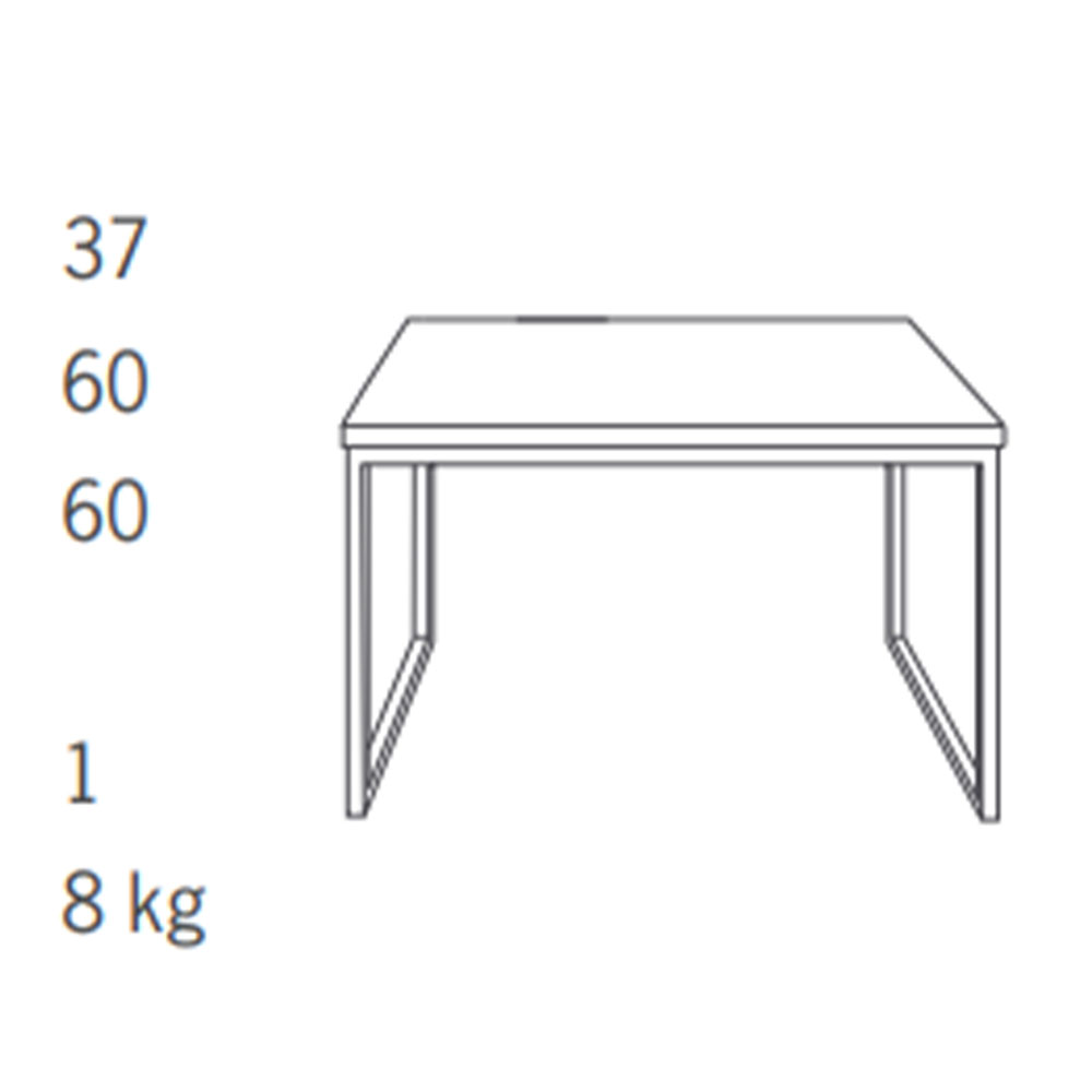weiss flat beistelltisch jan kurtz 60 60 50200