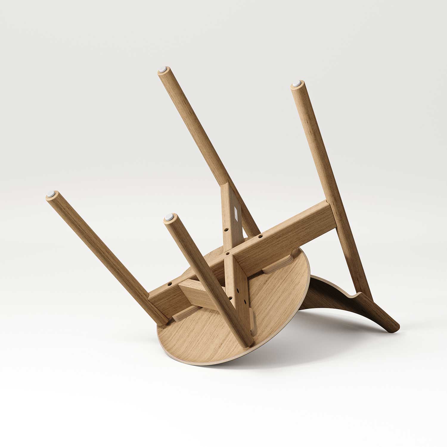 Tiptoe - SSD Stuhl Vollholz mohnrot