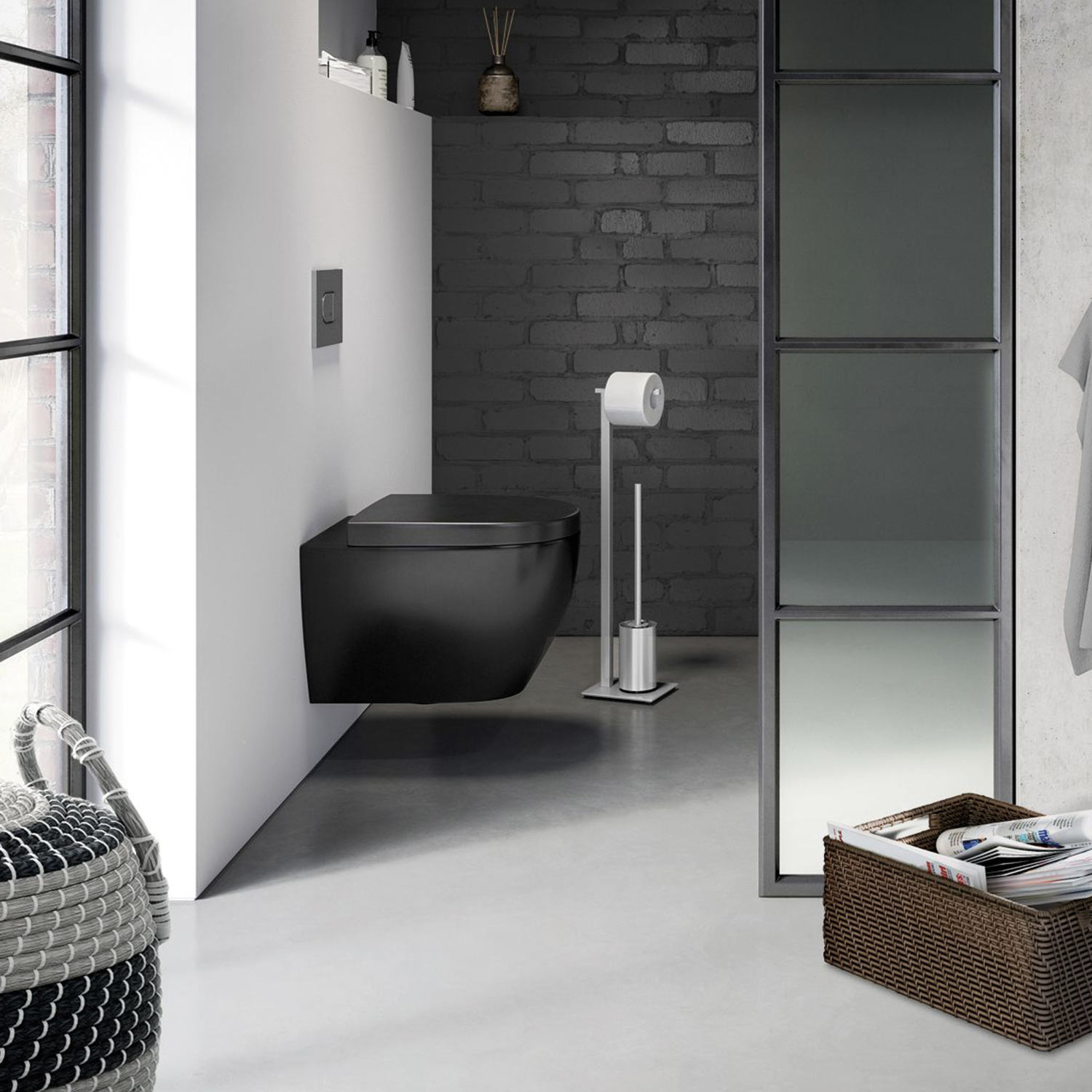 zack toilettenbutler matt gebuerstet edelstahl 87261