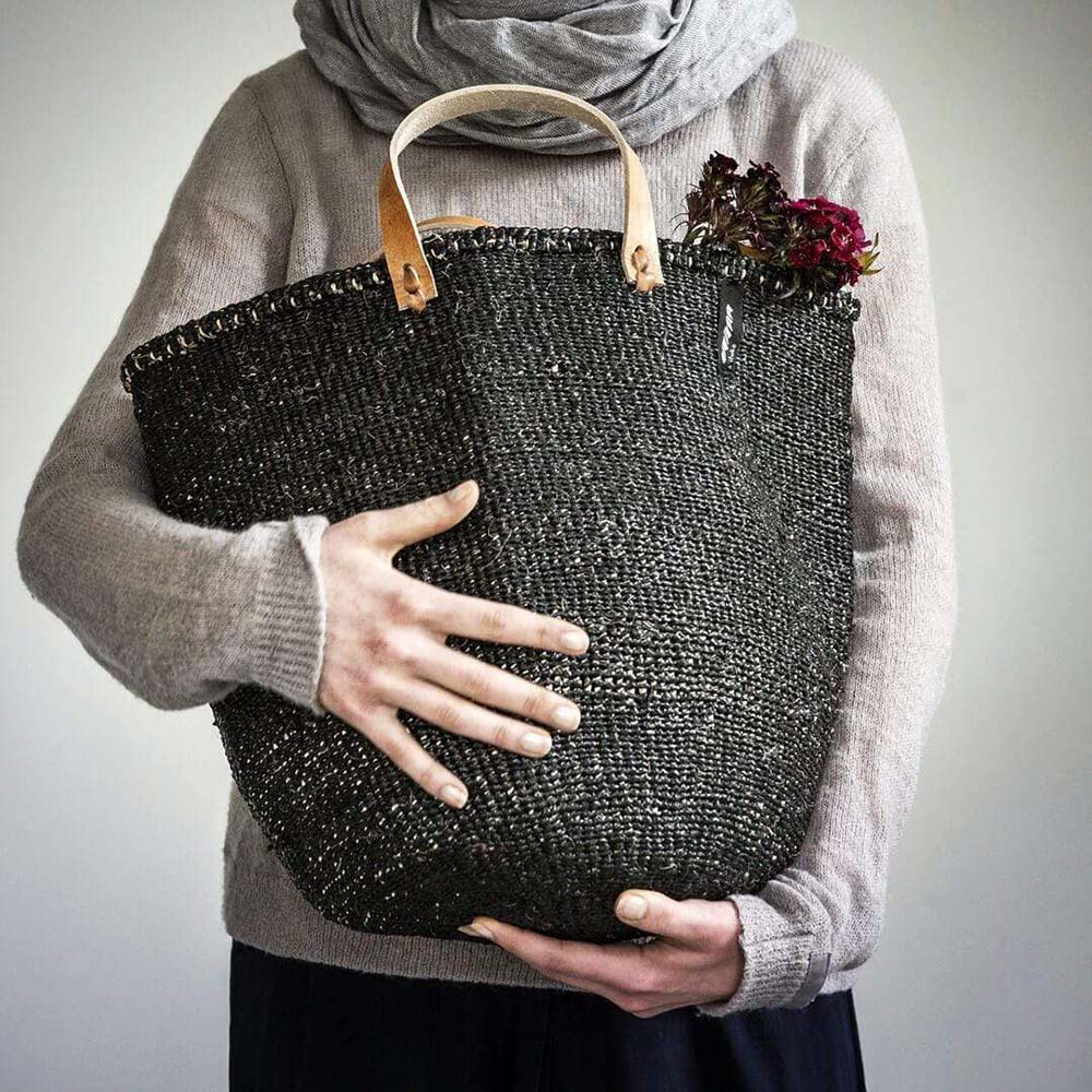 mifuko kiondo market basket L schwarz 1511S 2 96085