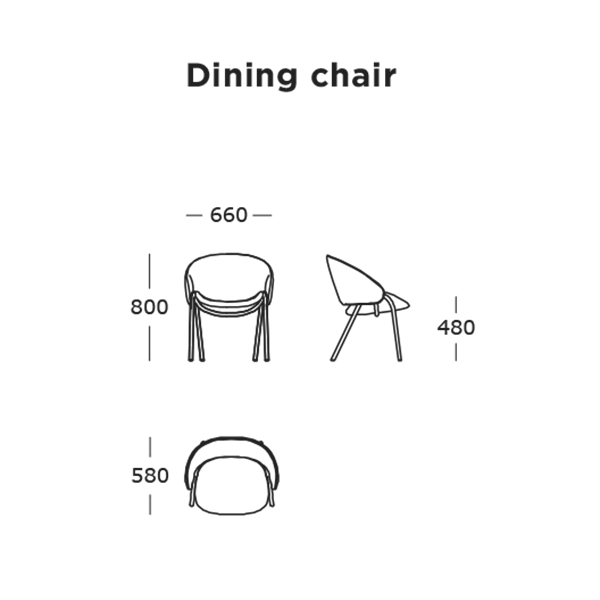 wendelbo folium dining chair abmessungen 94579