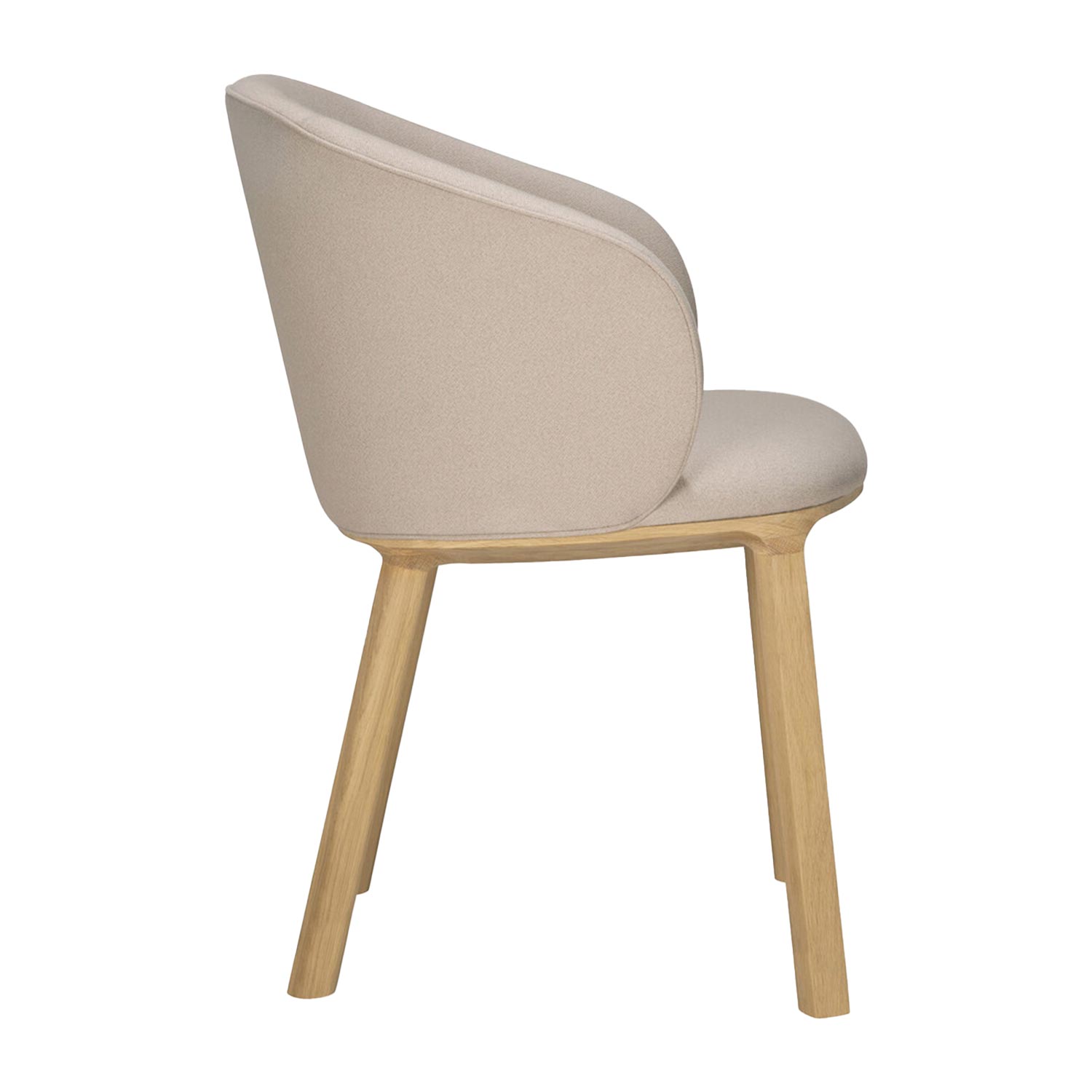 Ethnicraft - Unda Stuhl Eiche lackiert Stoff Salt