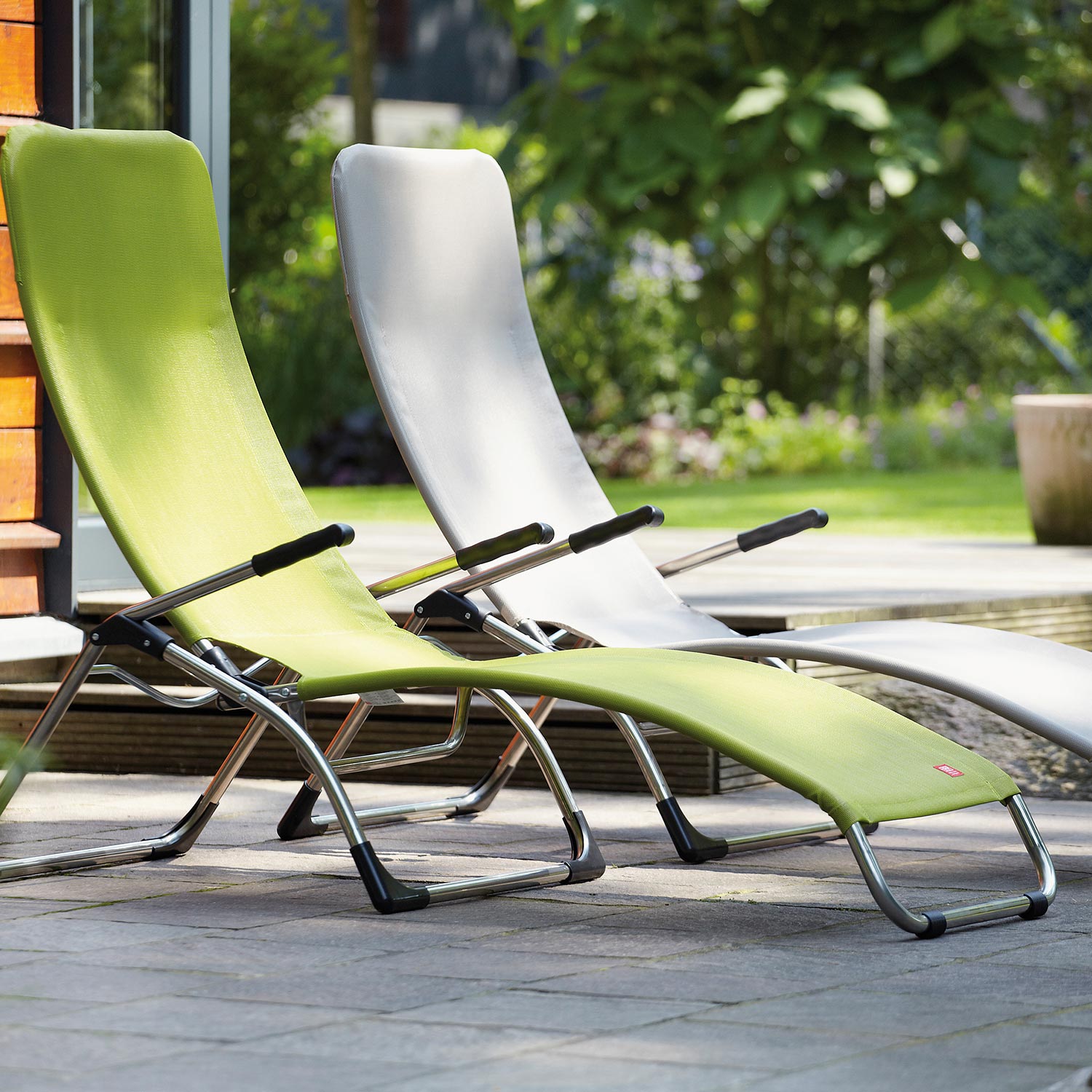 fiam samba terrassenliege gruen weiss 51527