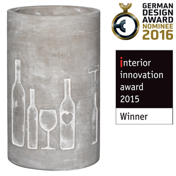 raeder design weinkuehler flasche glas